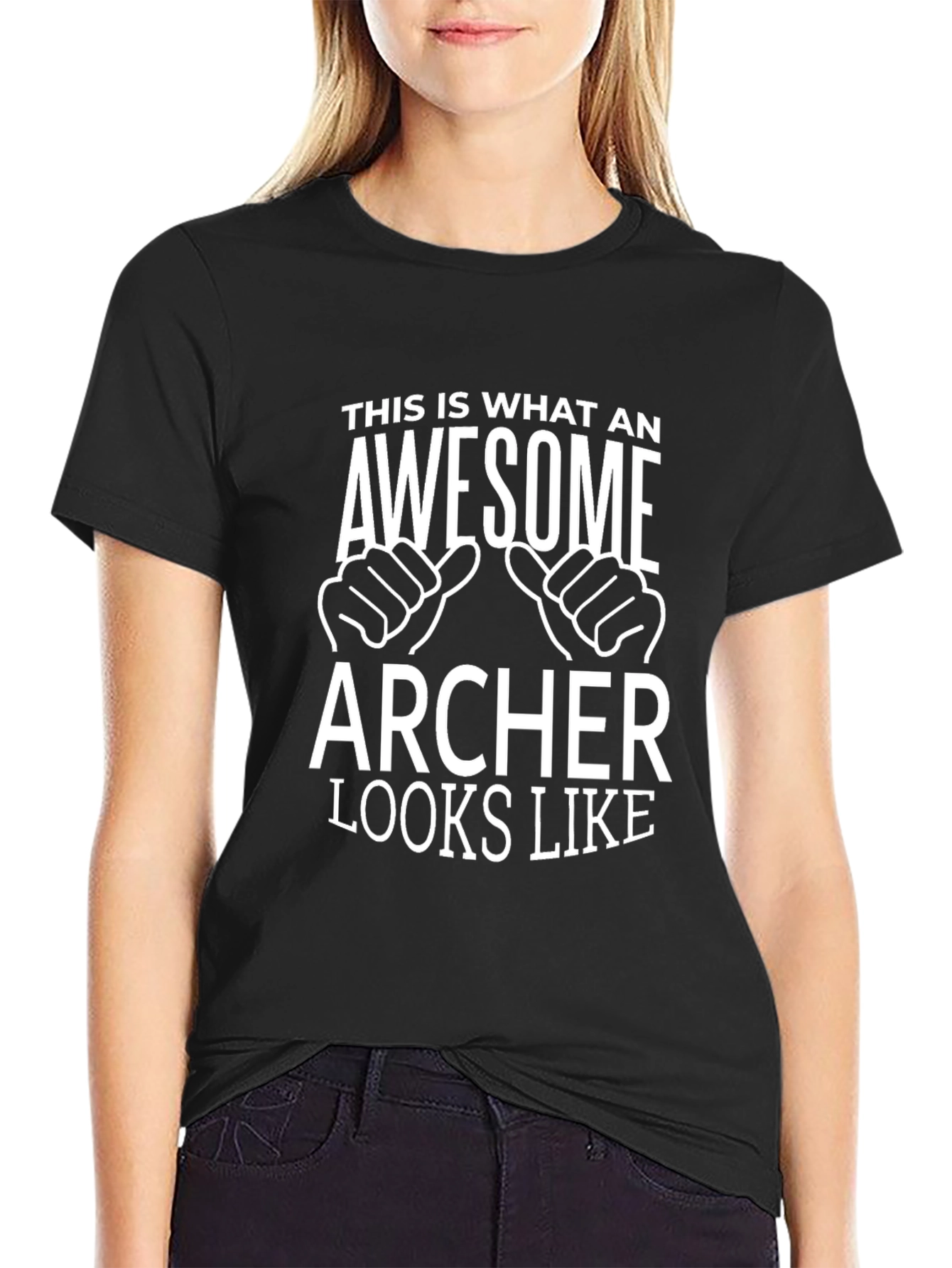 Black Awesome Archer T-Shirt view 2