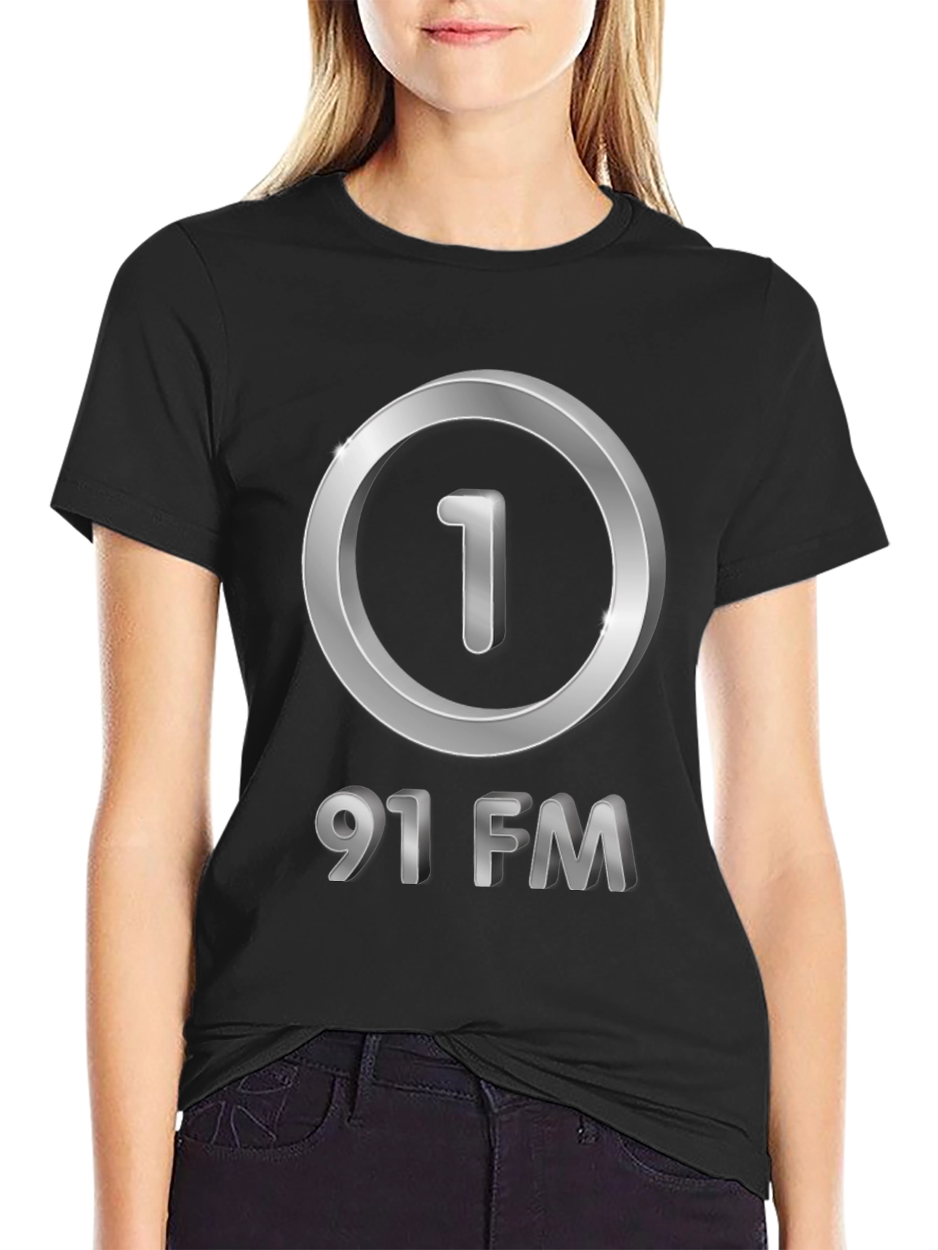 Black 91 FM Graphic T-Shirt - Black view 2