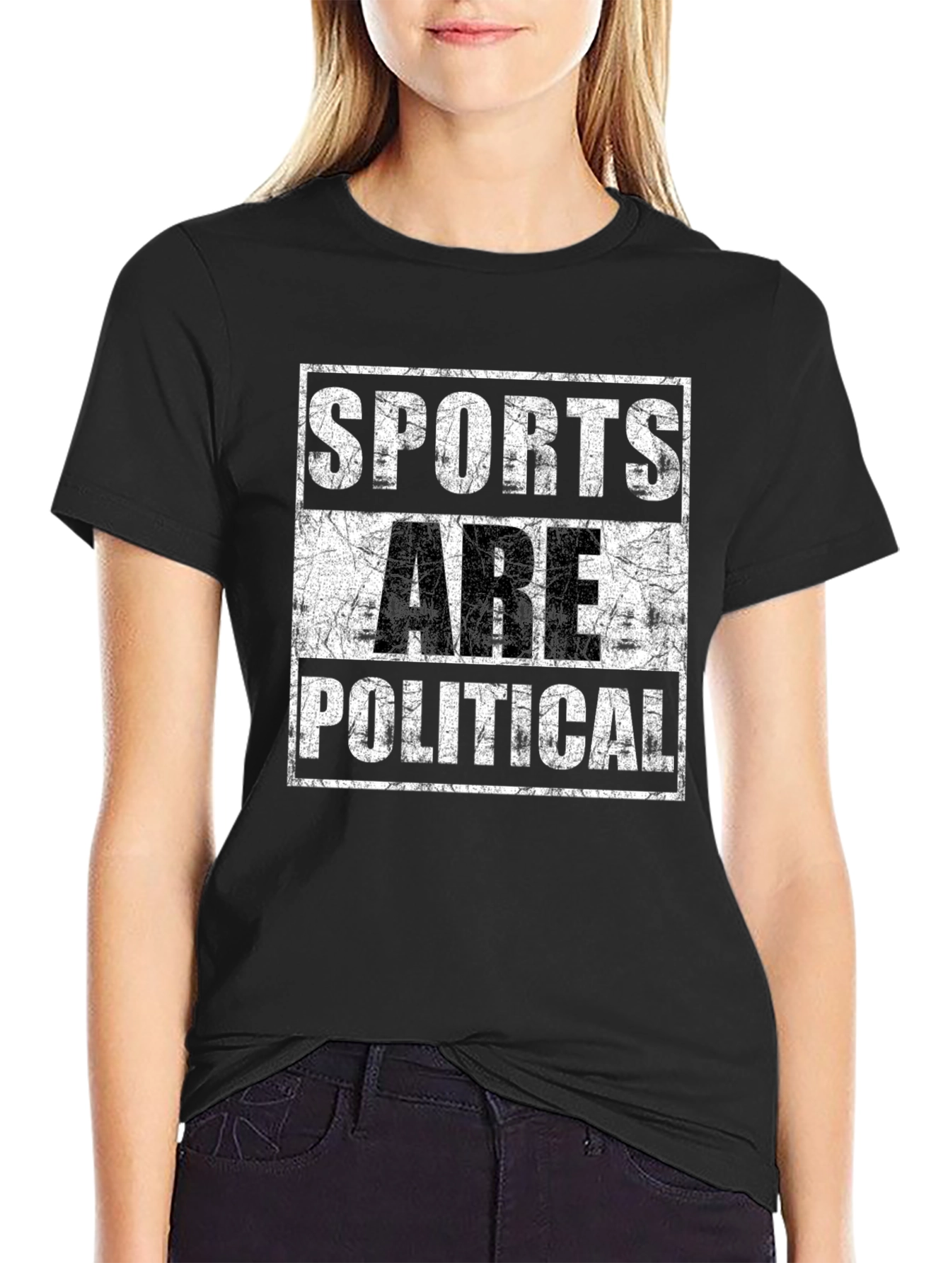 Black Sports Are Political Graphic T-Shirt view 2