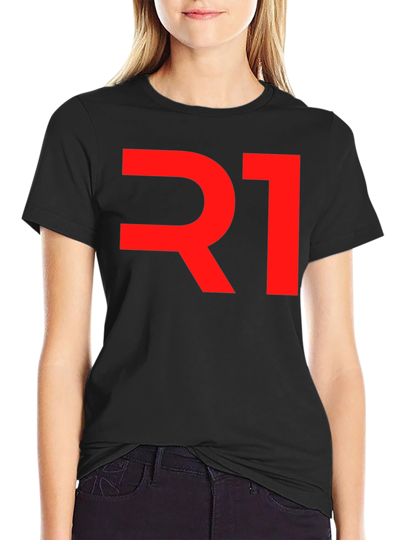Black Bold R1 Graphic Tee - Statement Style view 2