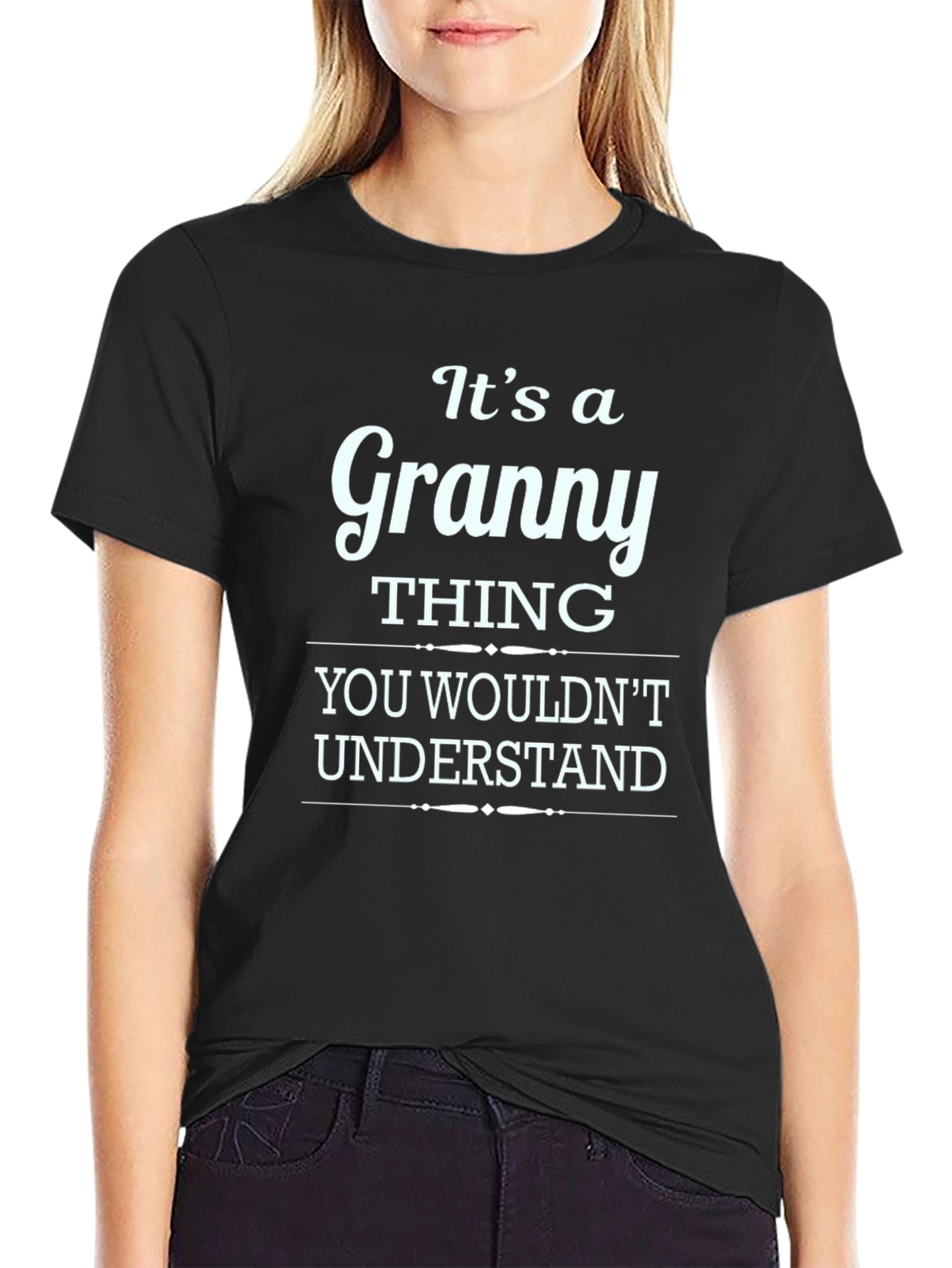 Black It's a Granny Thing T-Shirt view 2
