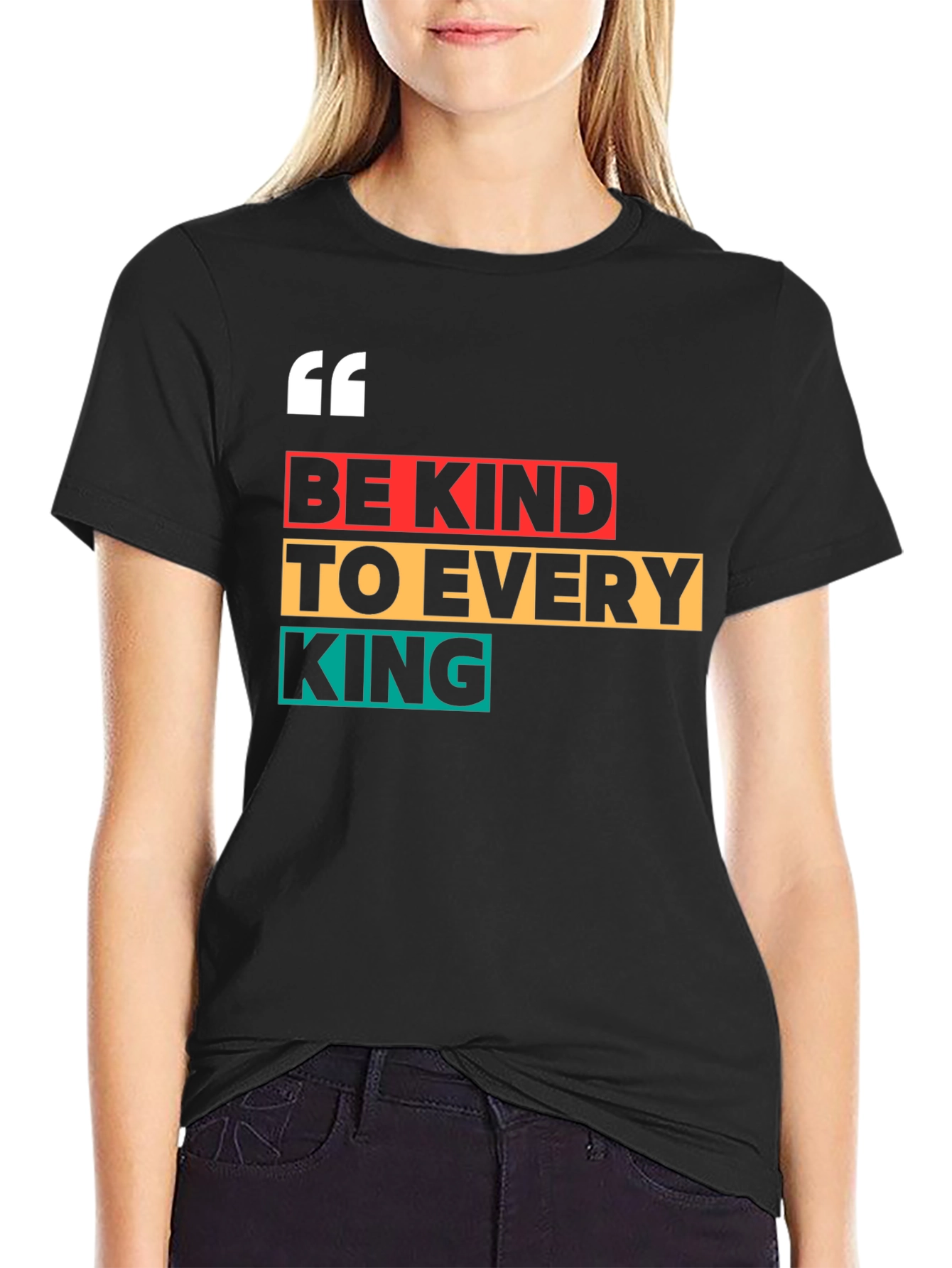 Black Be Kind To Every King Black Graphic Tee view 2