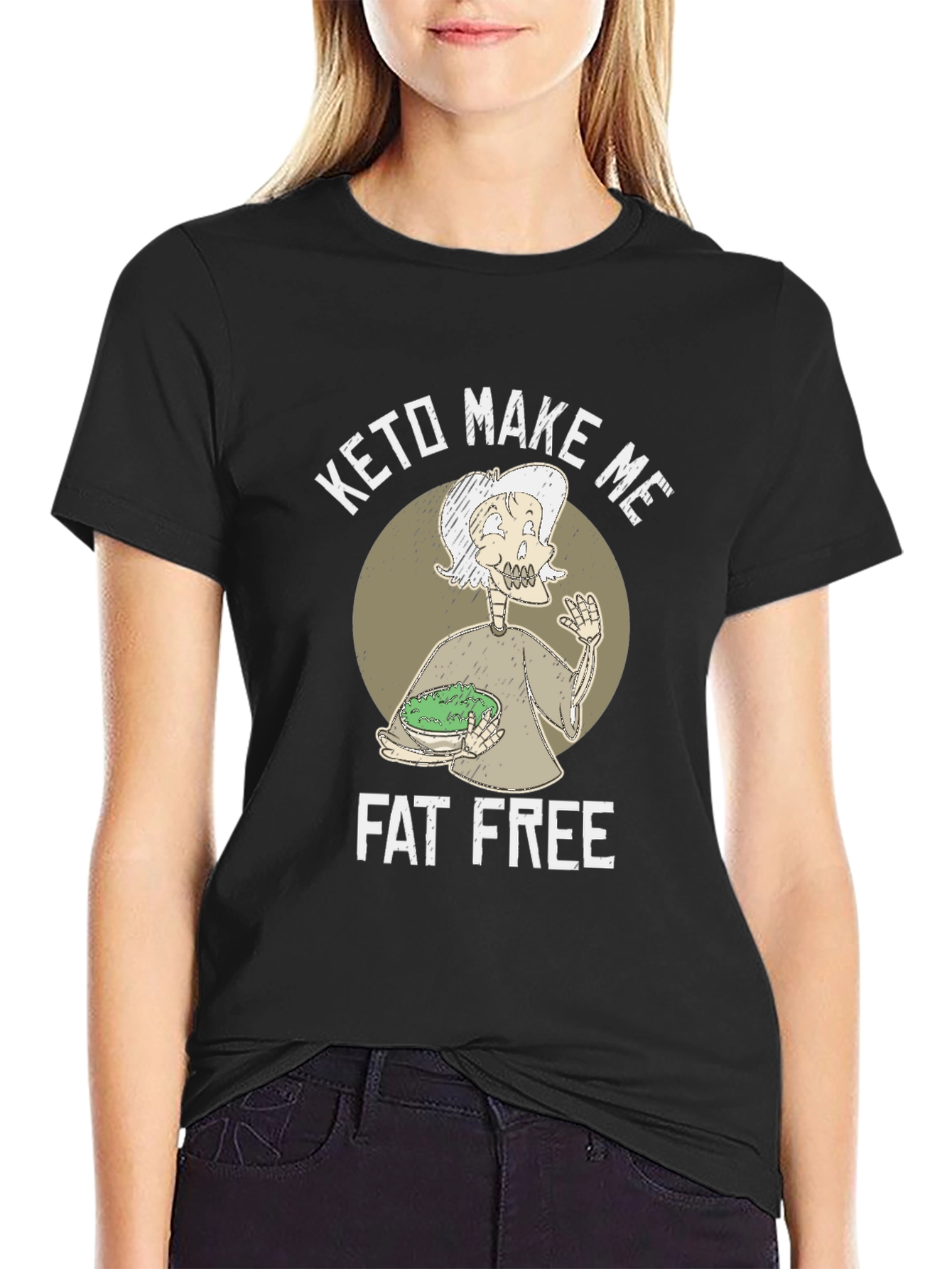 Black Keto Make Me Fat Free T-Shirt view 2