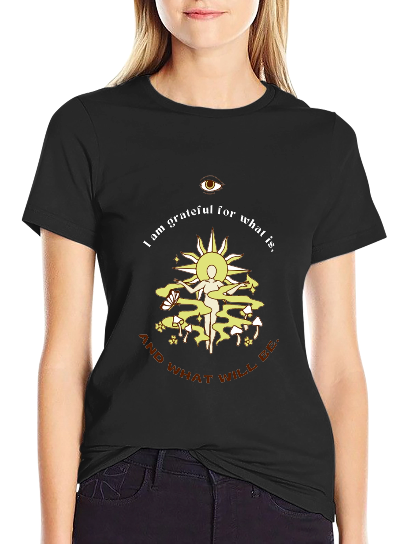 Black Grateful Graphic Tee - Unisex Casual Cotton Blend view 2