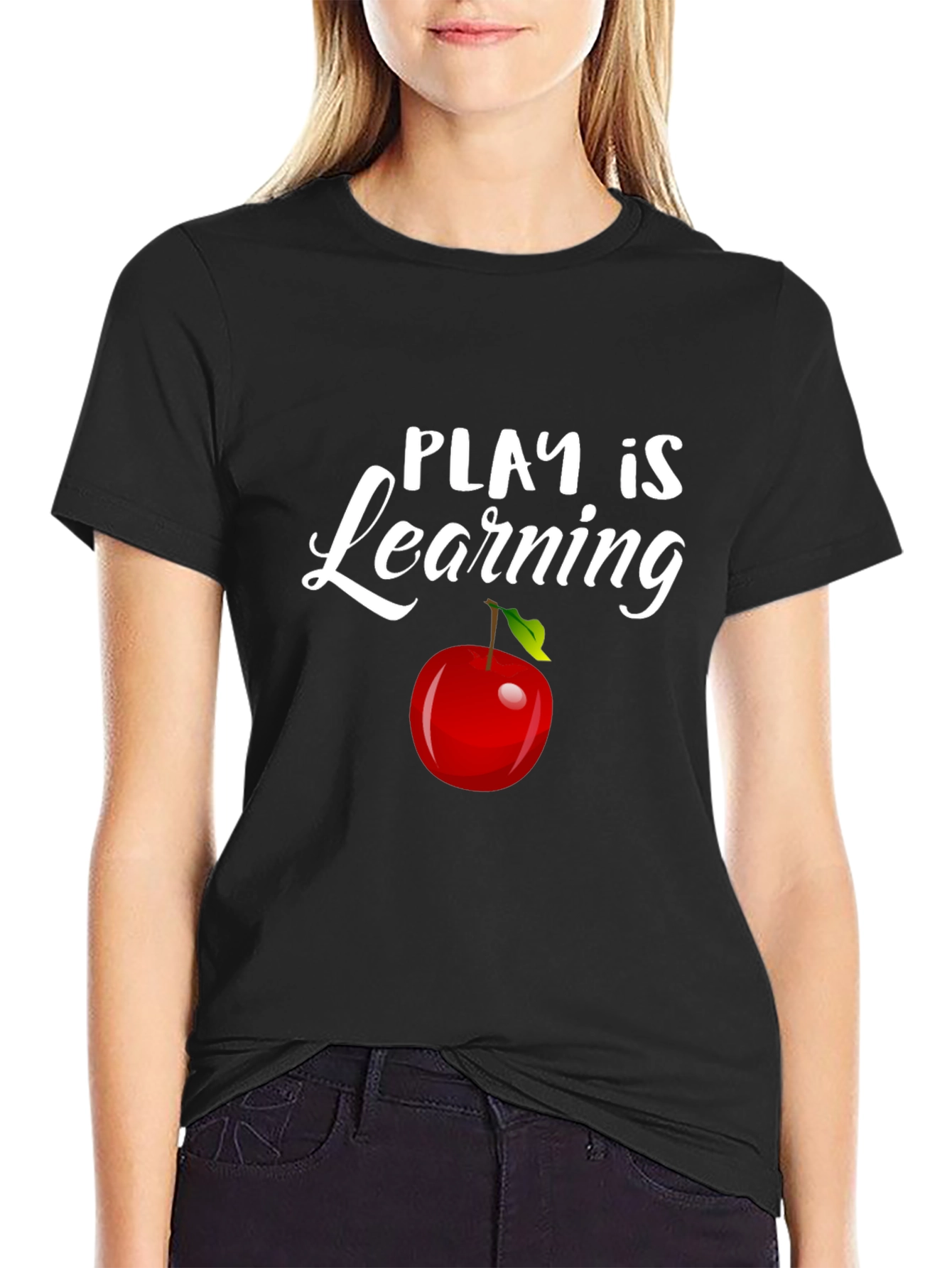 Black Play is Learning T-Shirt - Fun Educational Tee view 2