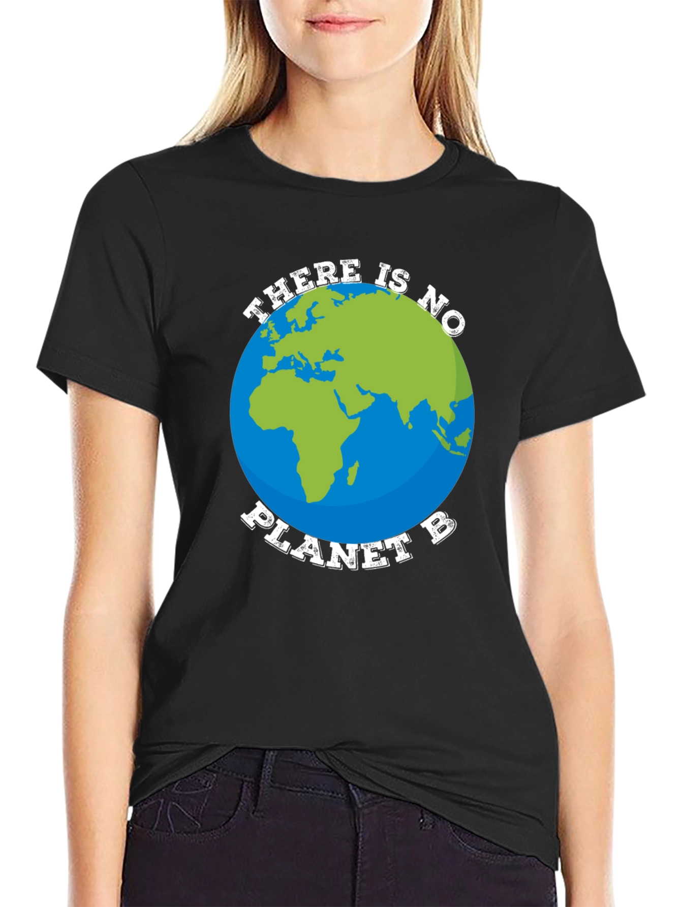 Black There is No Planet B Graphic Tee view 2