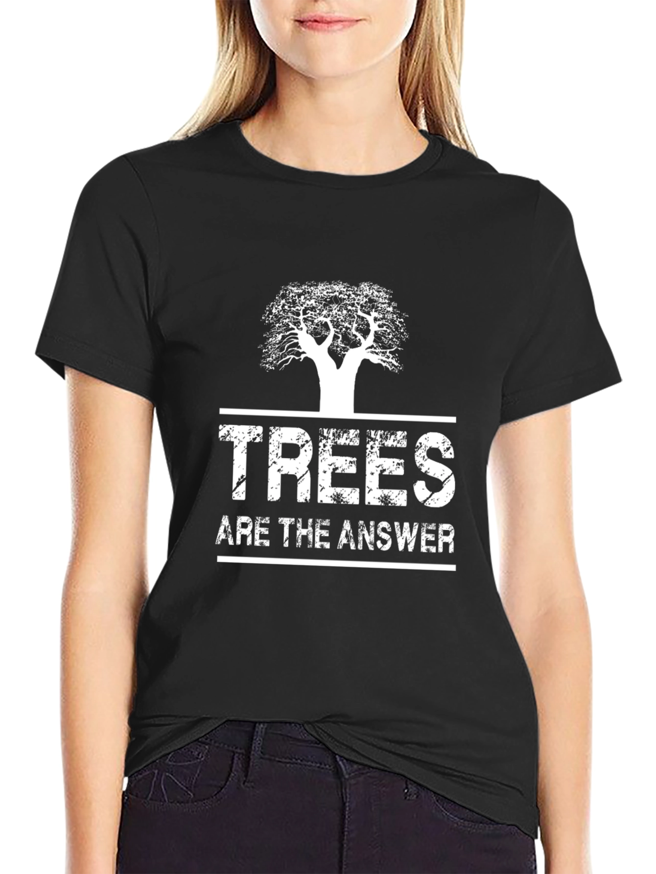 Black Trees Are The Answer Graphic T-Shirt view 2
