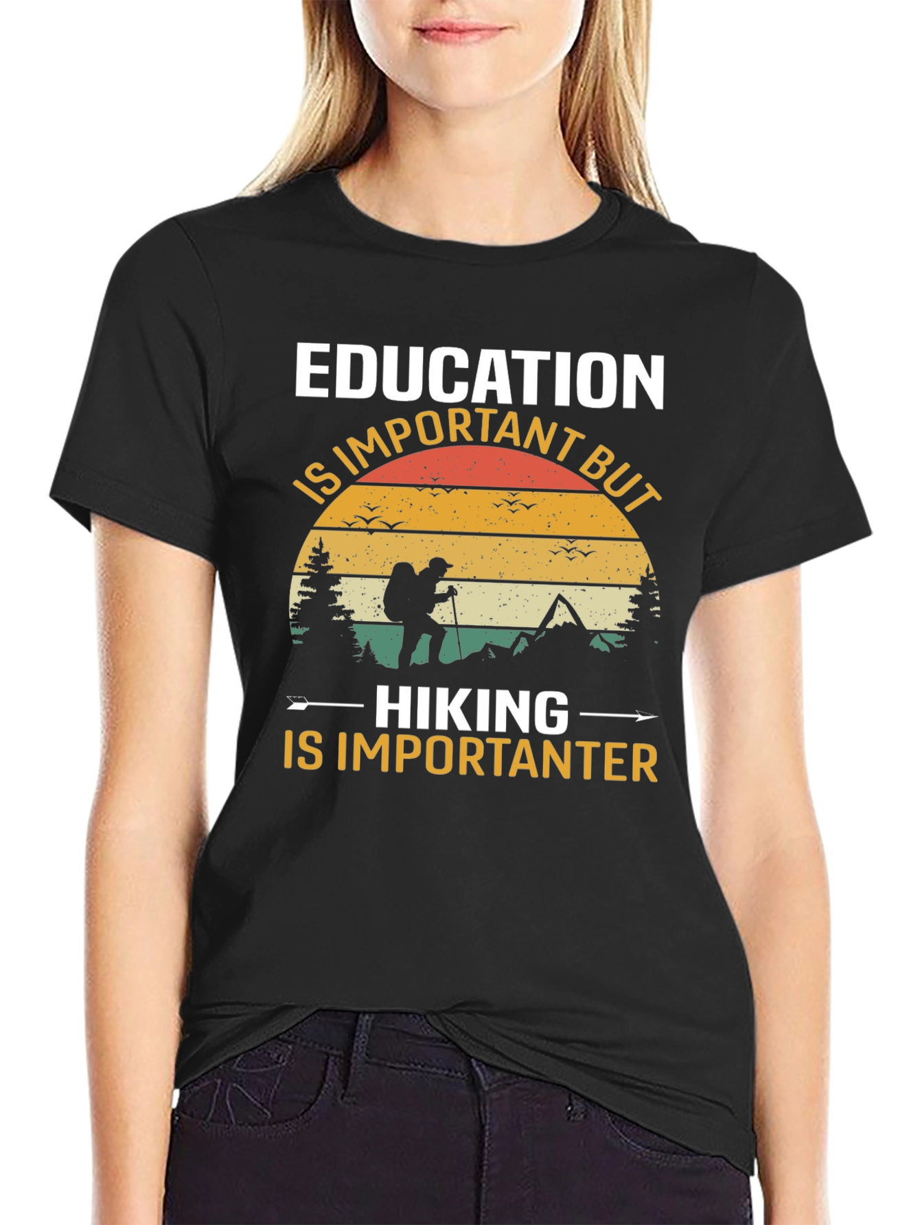 Black Education vs Hiking Tee view 2