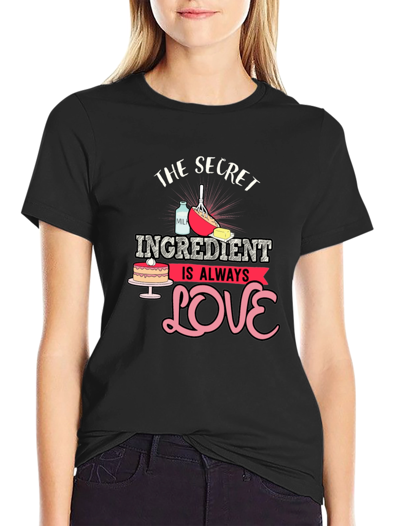 Black Secret Ingredient Love Black T-Shirt view 2