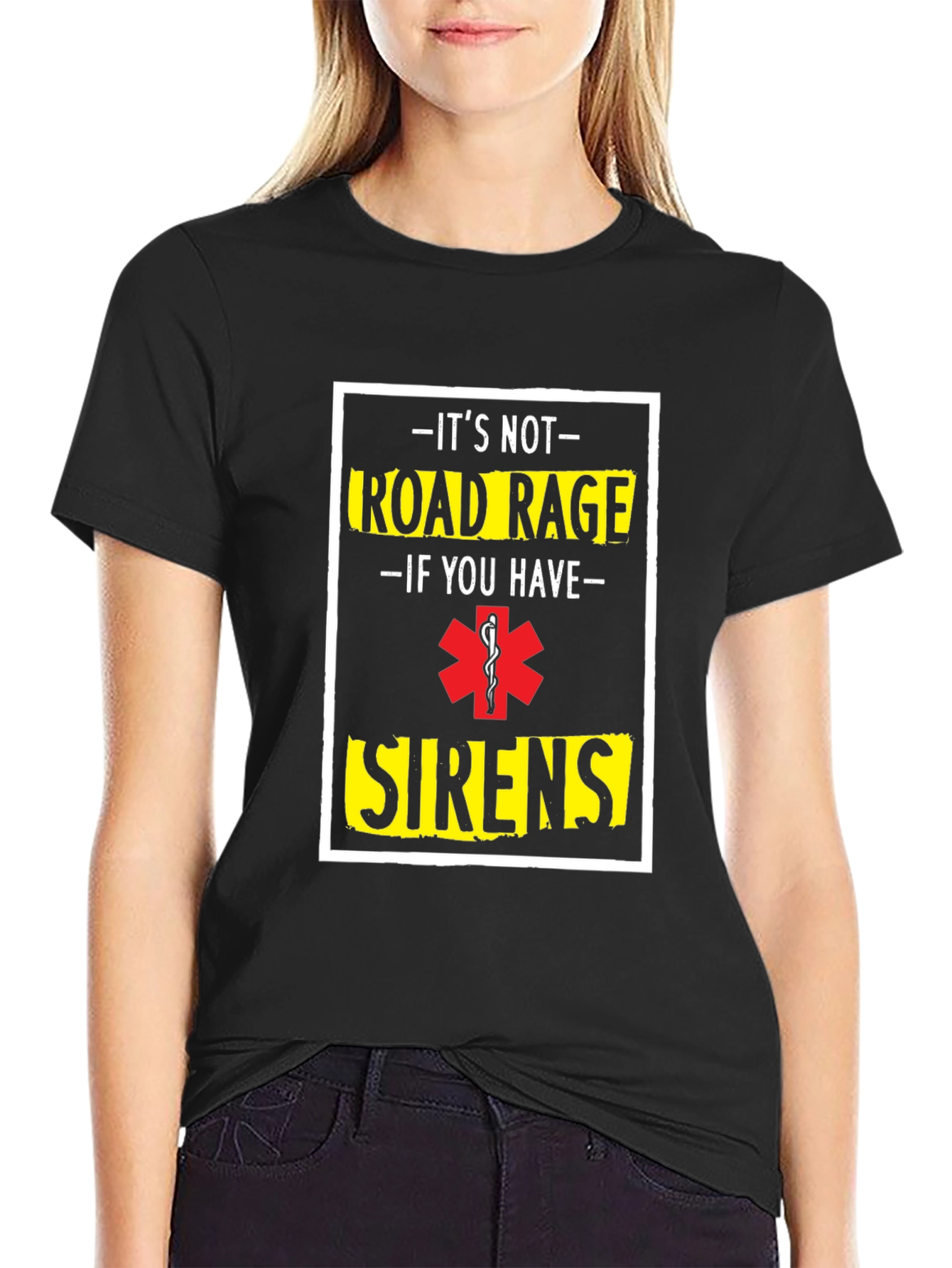 Black Road Rage Sirens T-Shirt view 2