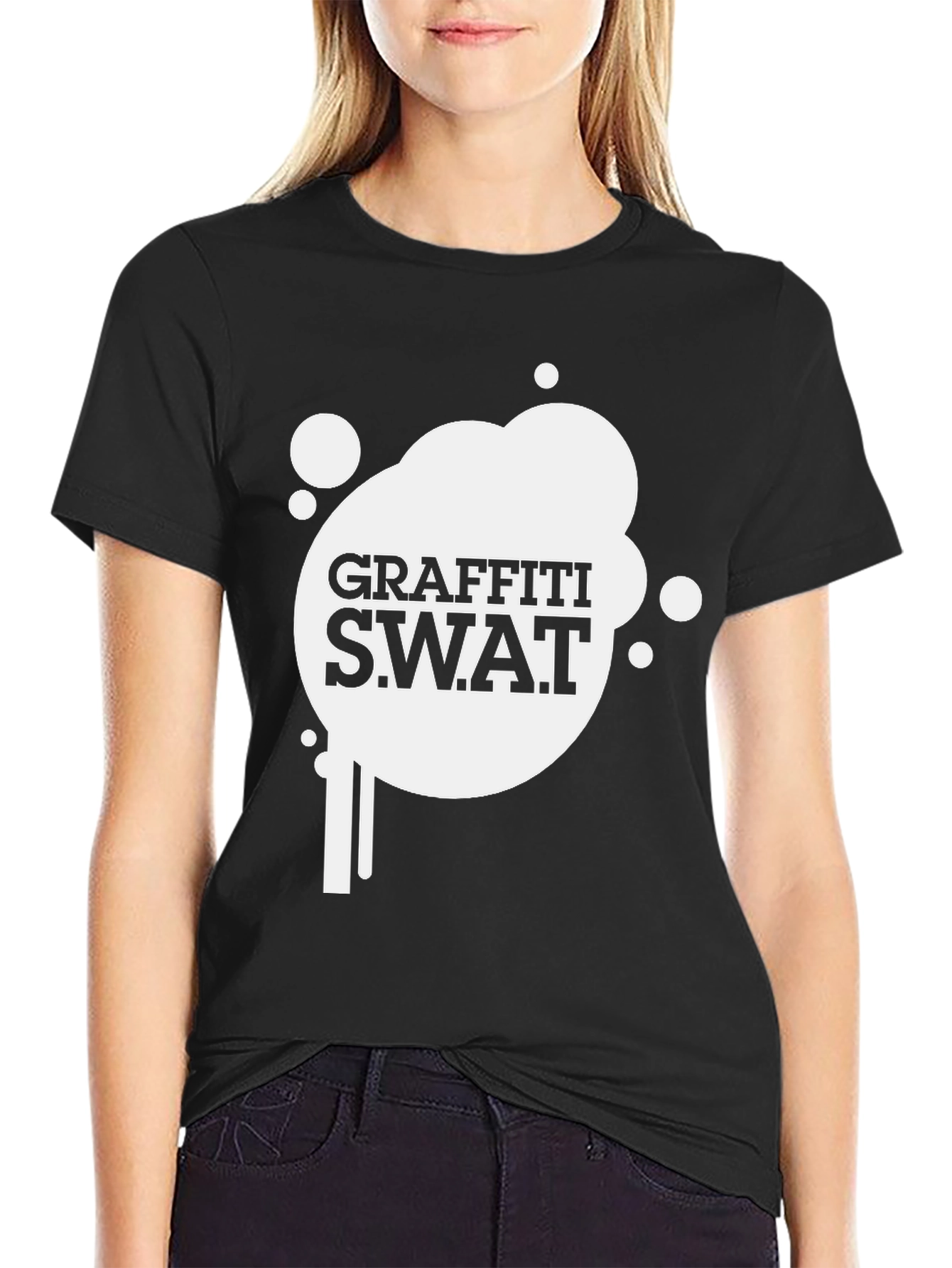 Black Graffiti S.W.A.T. Black Tee view 2