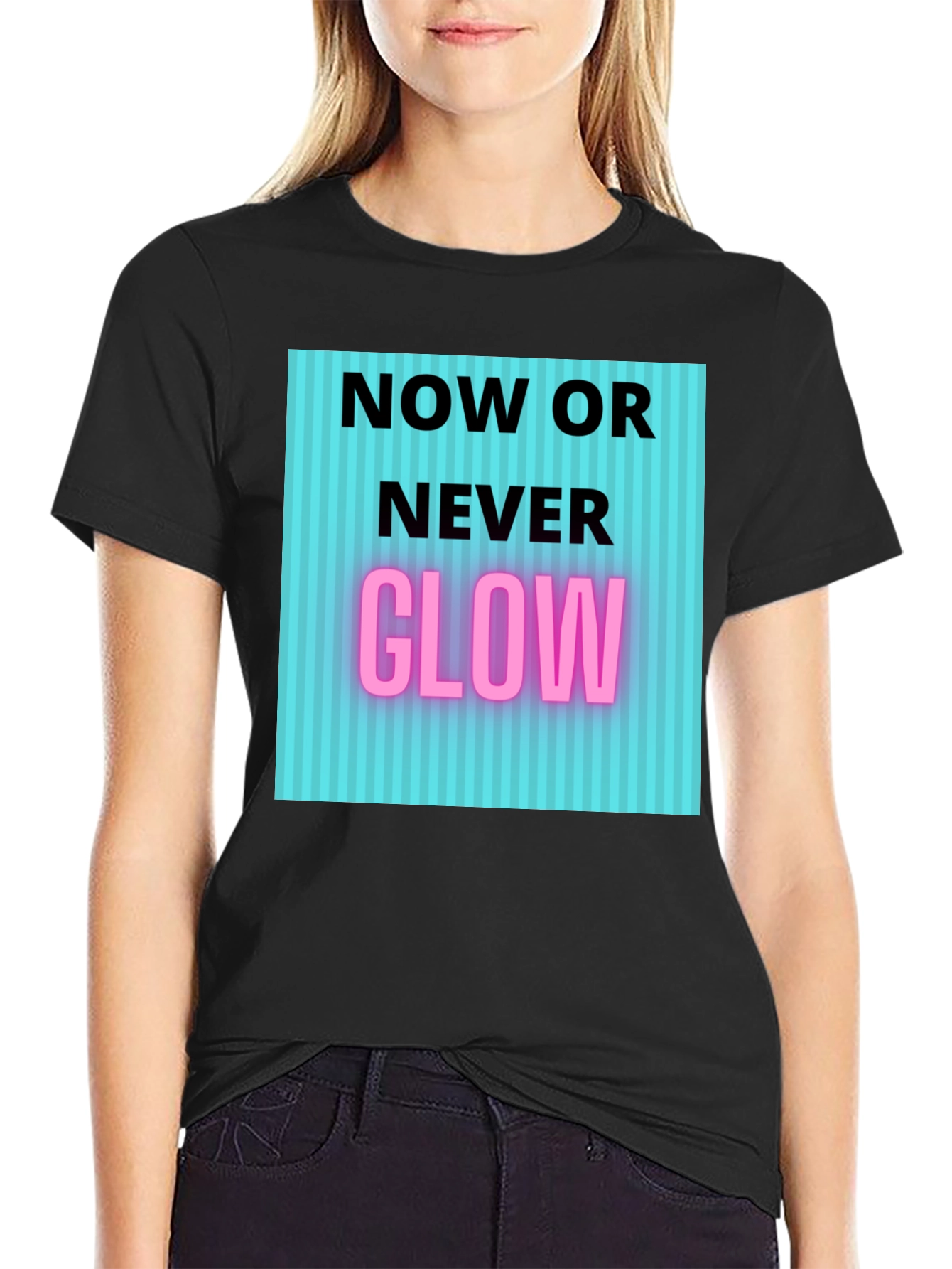 Black Now or Never Glow T-Shirt view 2
