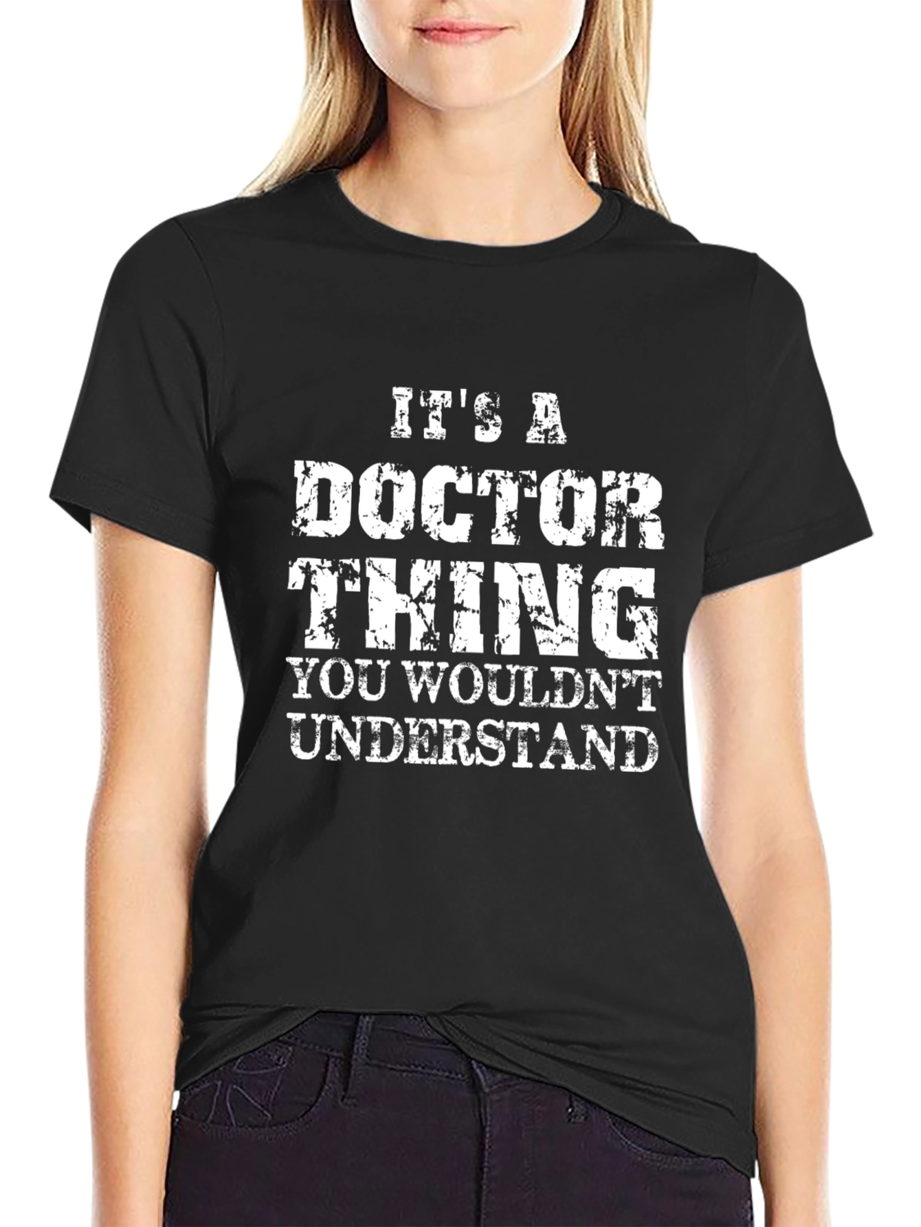Black It's a Doctor Thing T-Shirt view 2