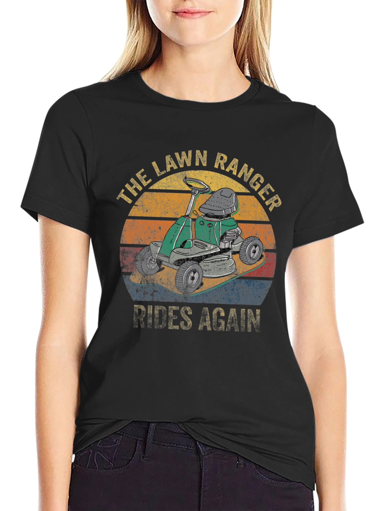 Black The Lawn Ranger T-Shirt - Rides Again Graphic Tee view 2