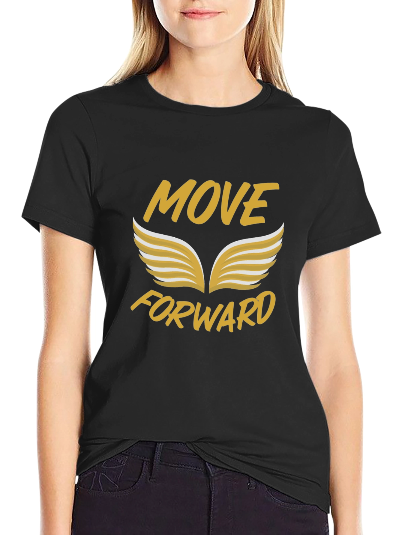 Black Move Forward Graphic Tee view 2