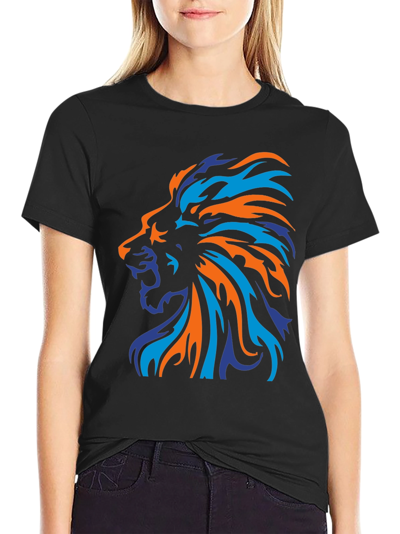 Black Lion Graphic Tee - Bold Style, Soft Comfort view 2