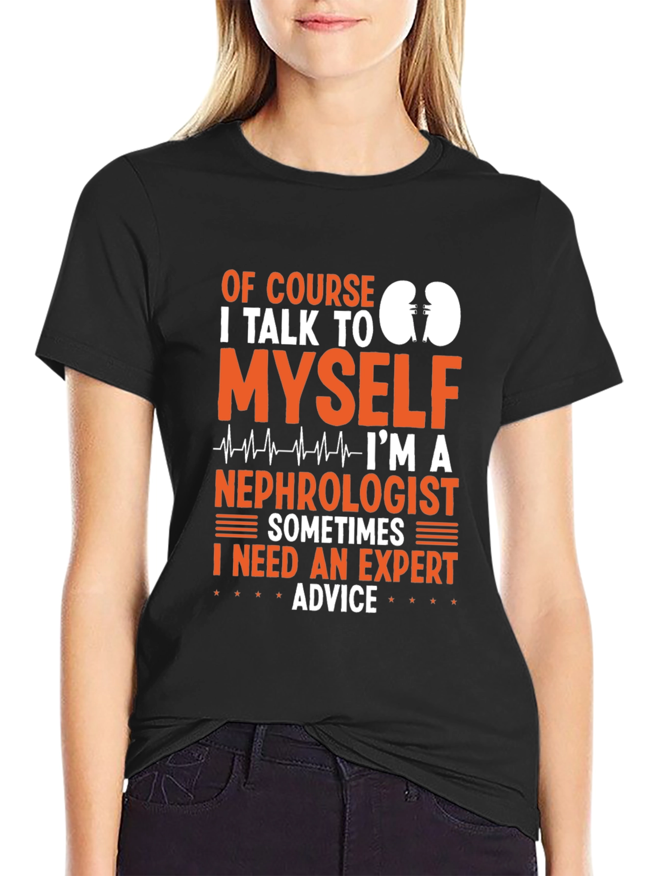 Black Nephrologist Expert Advice Graphic Tee view 2