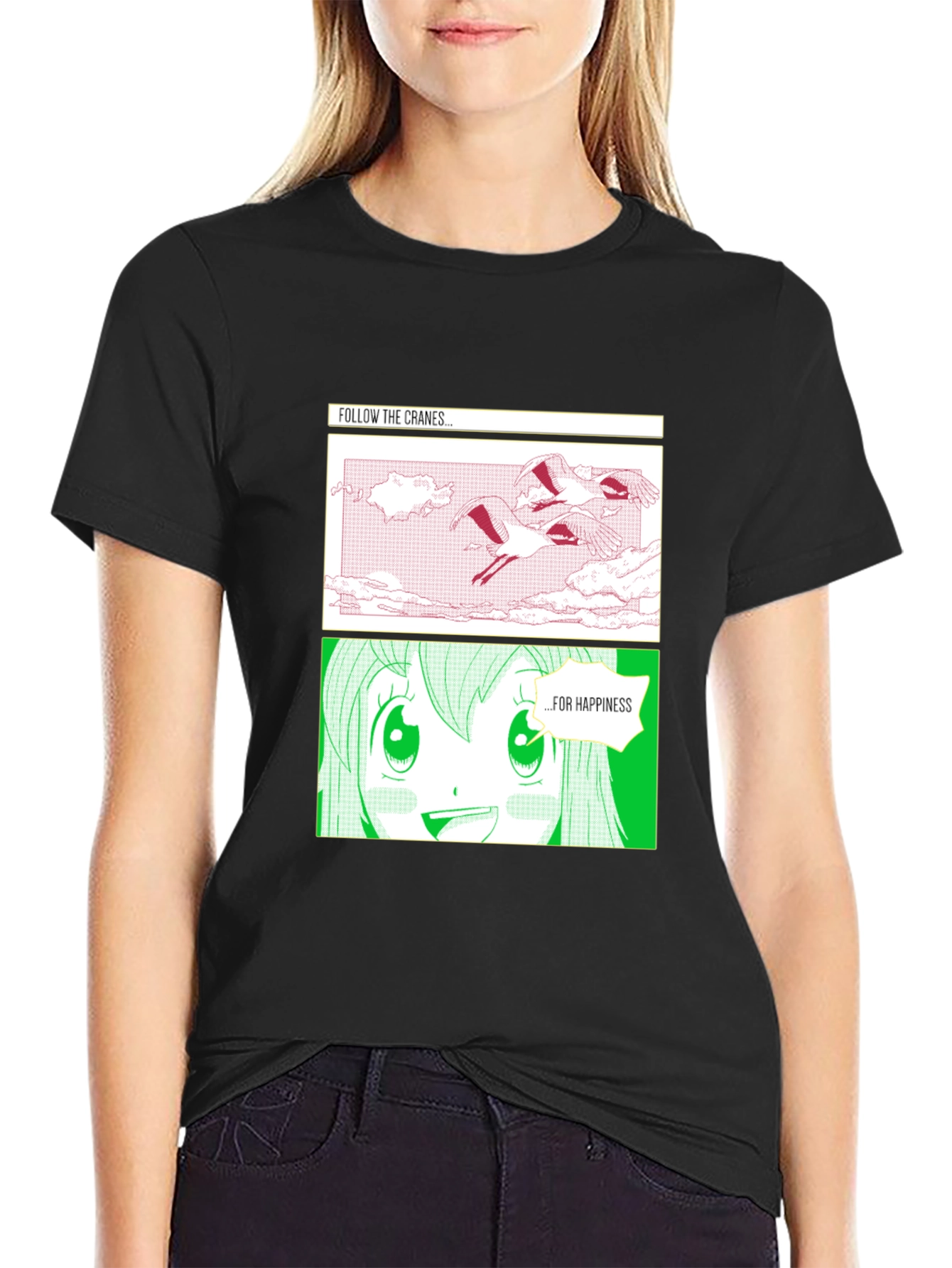 Follow Cranes Manga T-Shirt - 2