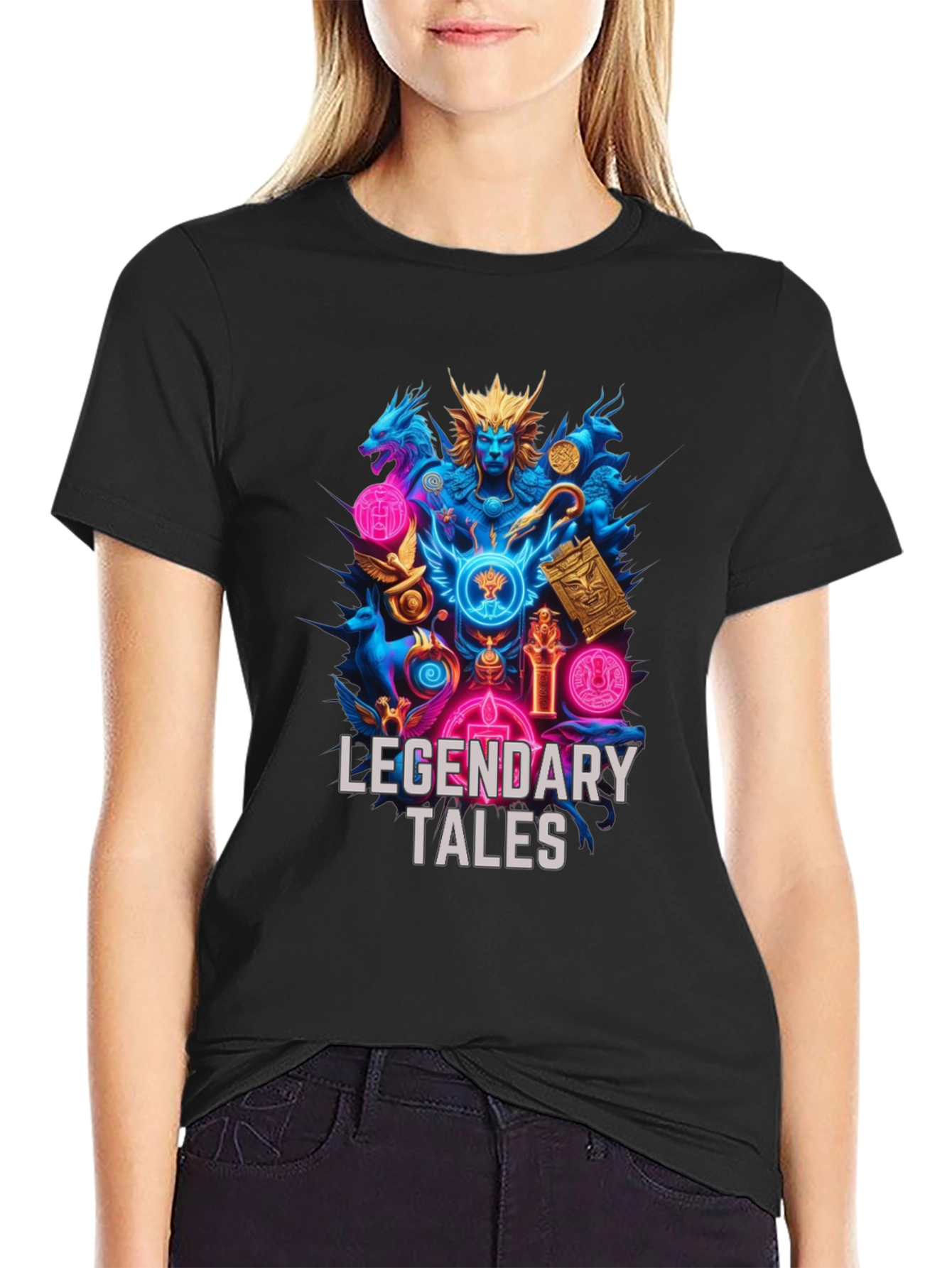 Black Legendary Tales Graphic Tee view 2