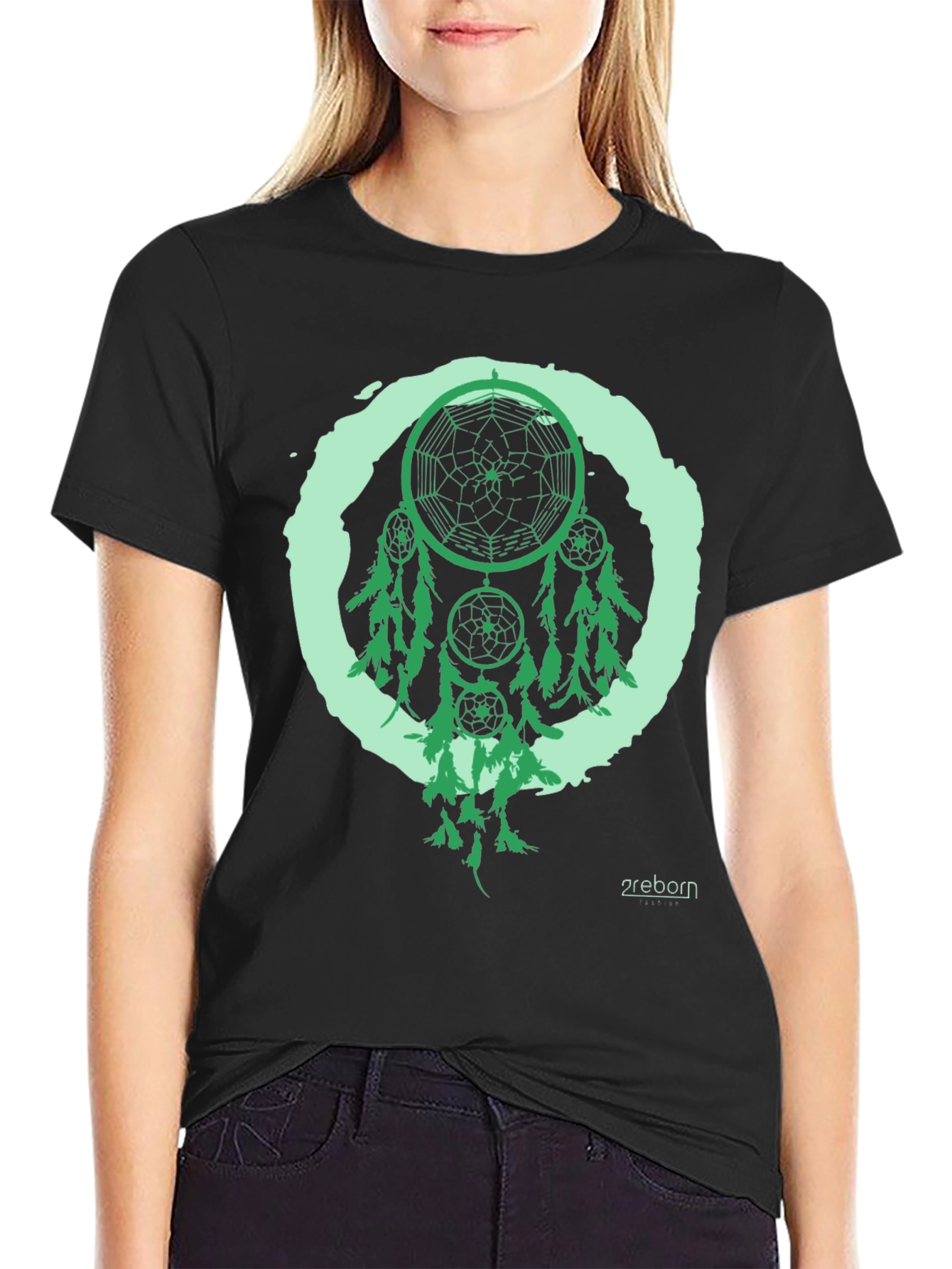 Black Dreamcatcher Graphic Tee - Black view 2