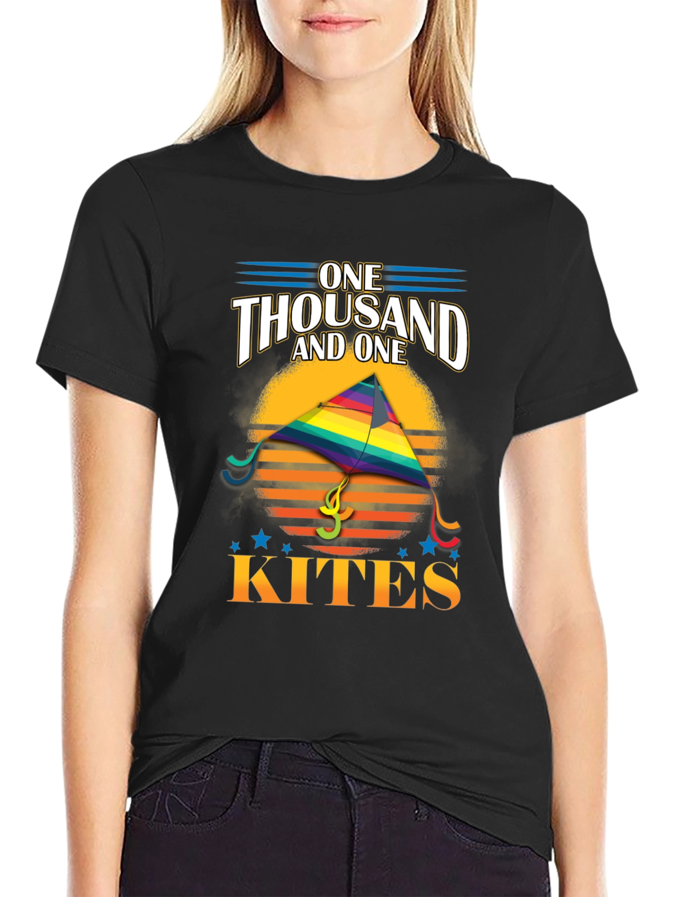 Black One Thousand and One Kites Graphic Tee view 2