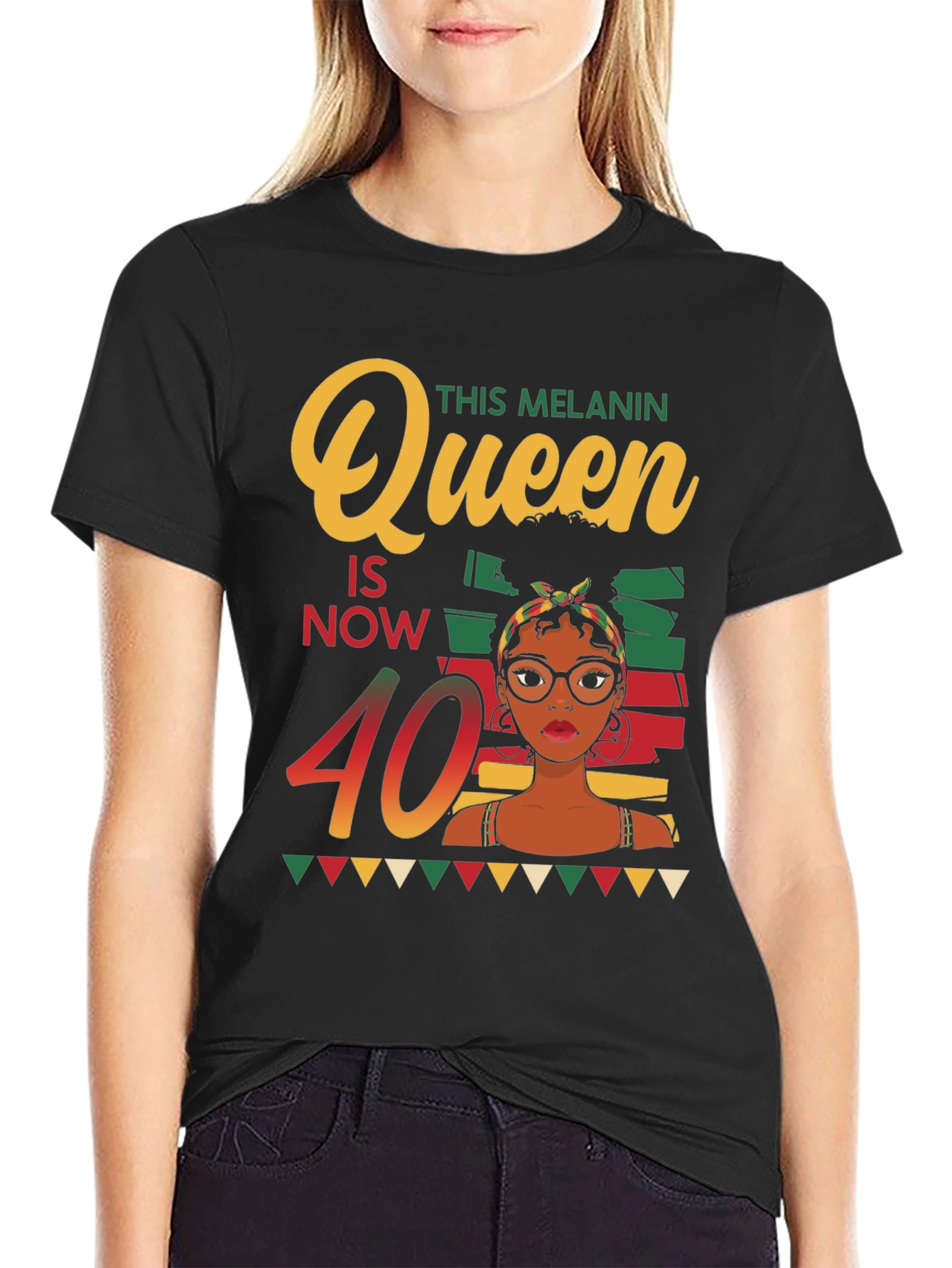 Melanin Queen 40th Birthday T-Shirt - 2