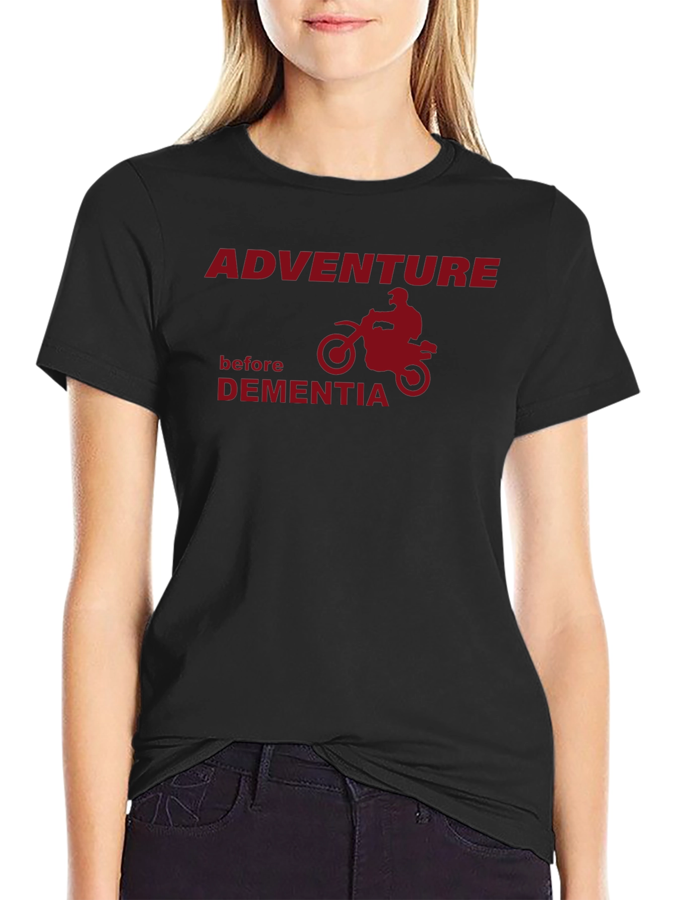 Black Adventure Before Dementia T-Shirt view 2