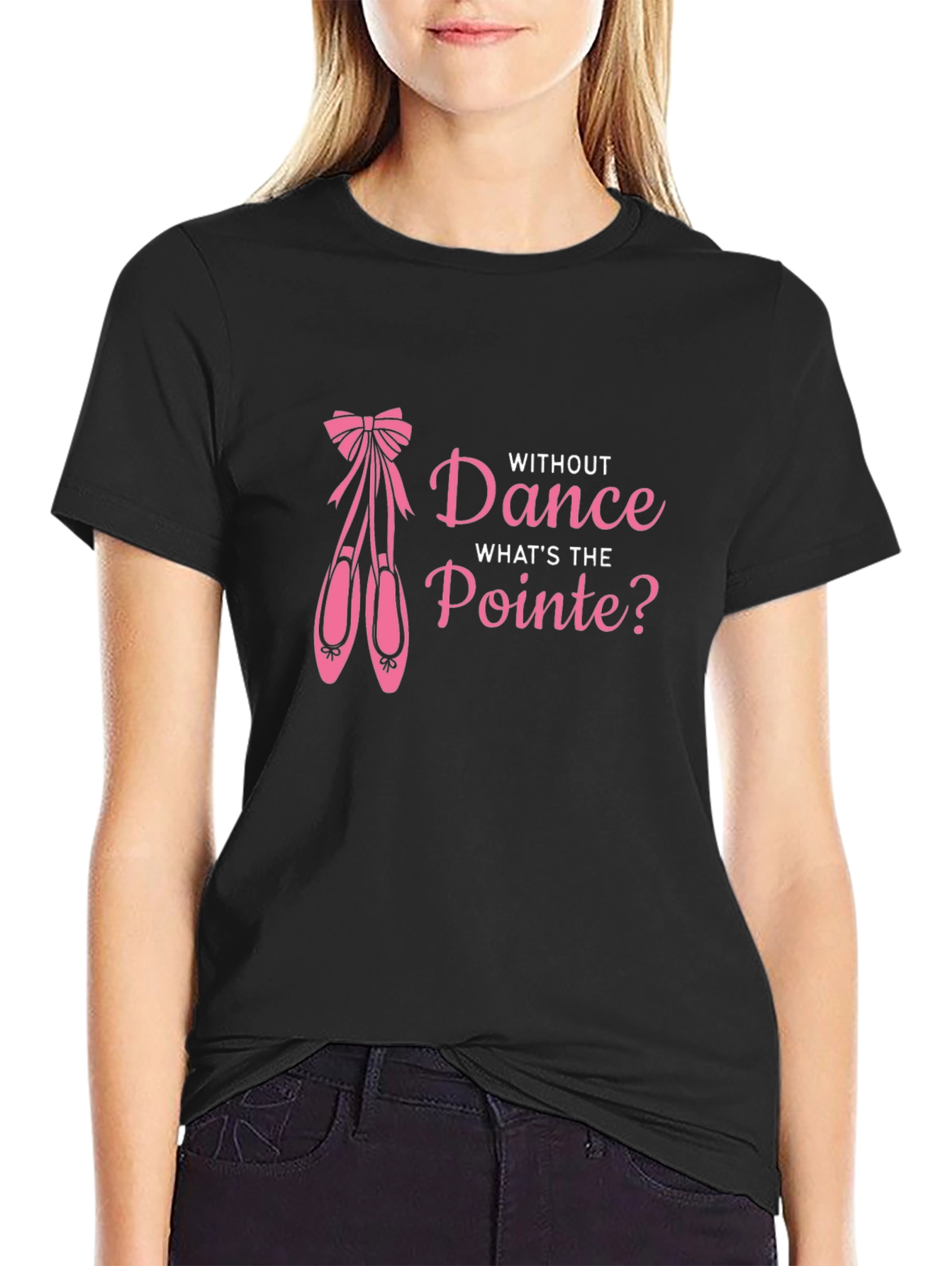 Black Dance Pointe T-Shirt - Ballet Lover Tee view 2
