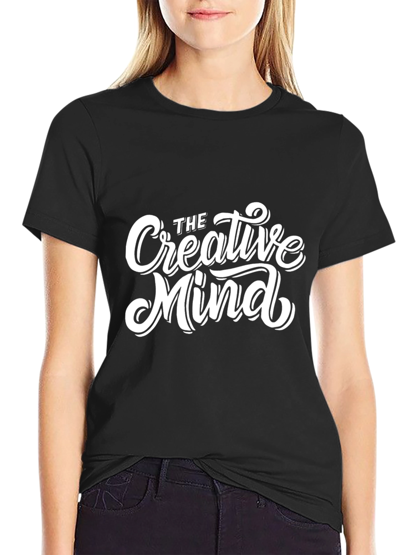 Black The Creative Mind Graphic T-Shirt view 2
