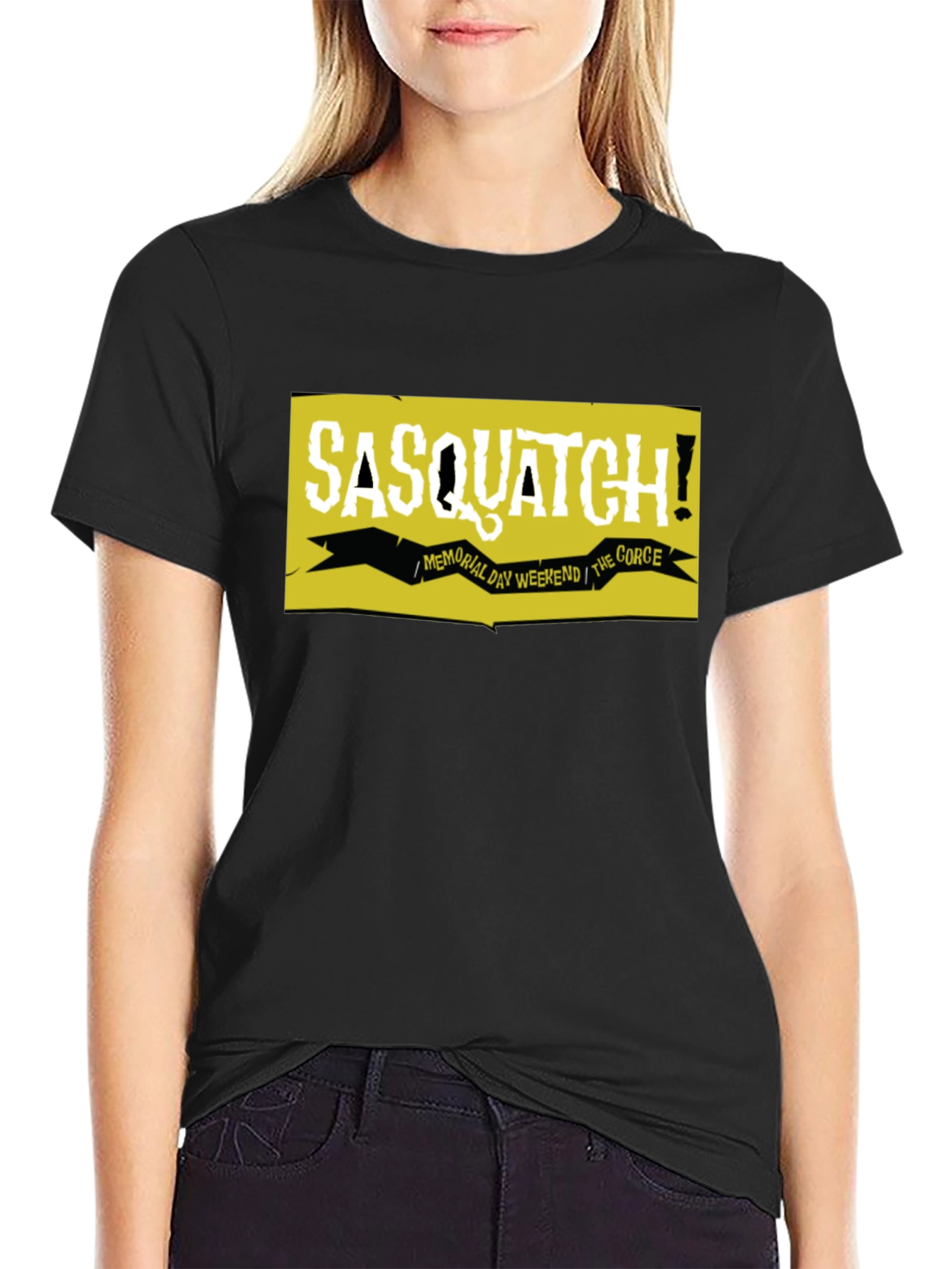 Black Sasquatch! Memorial Day Weekend Graphic Tee view 2