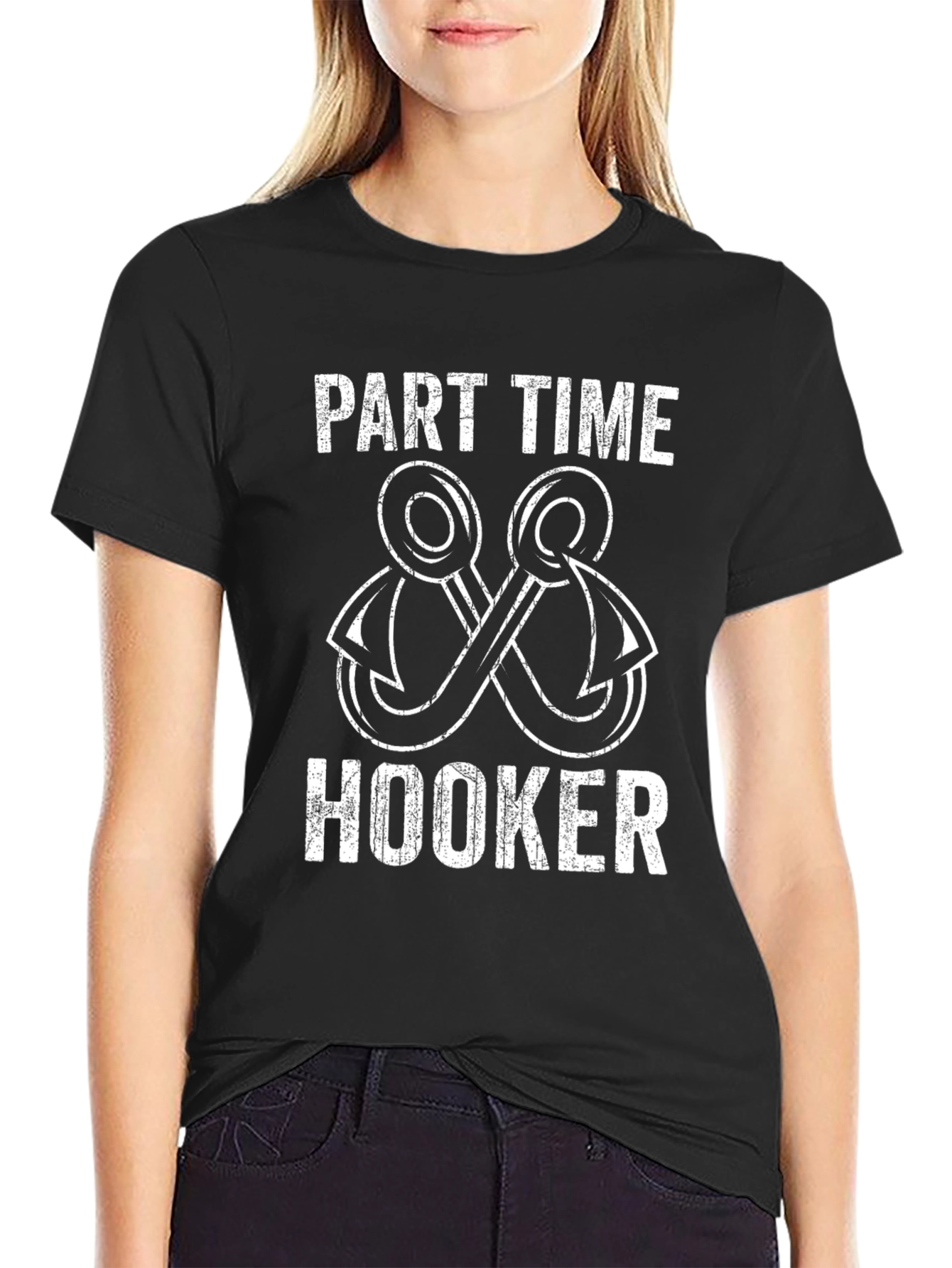 Black Part Time Hooker Graphic Tee view 2