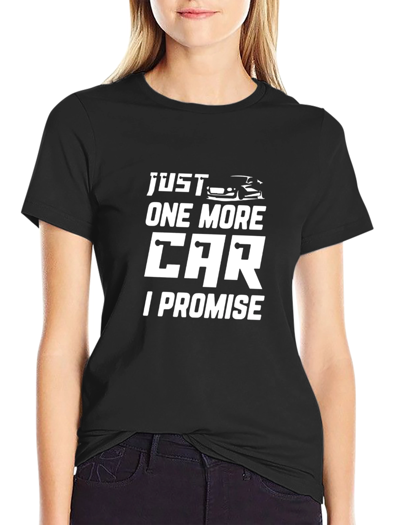 Black Just One More Car T-Shirt view 2