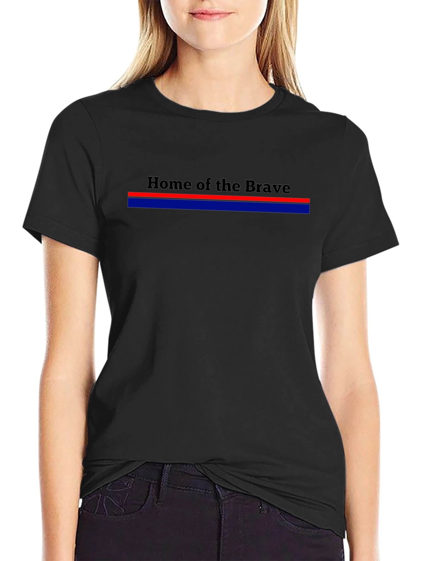 Black Home of the Brave Graphic Tee view 2