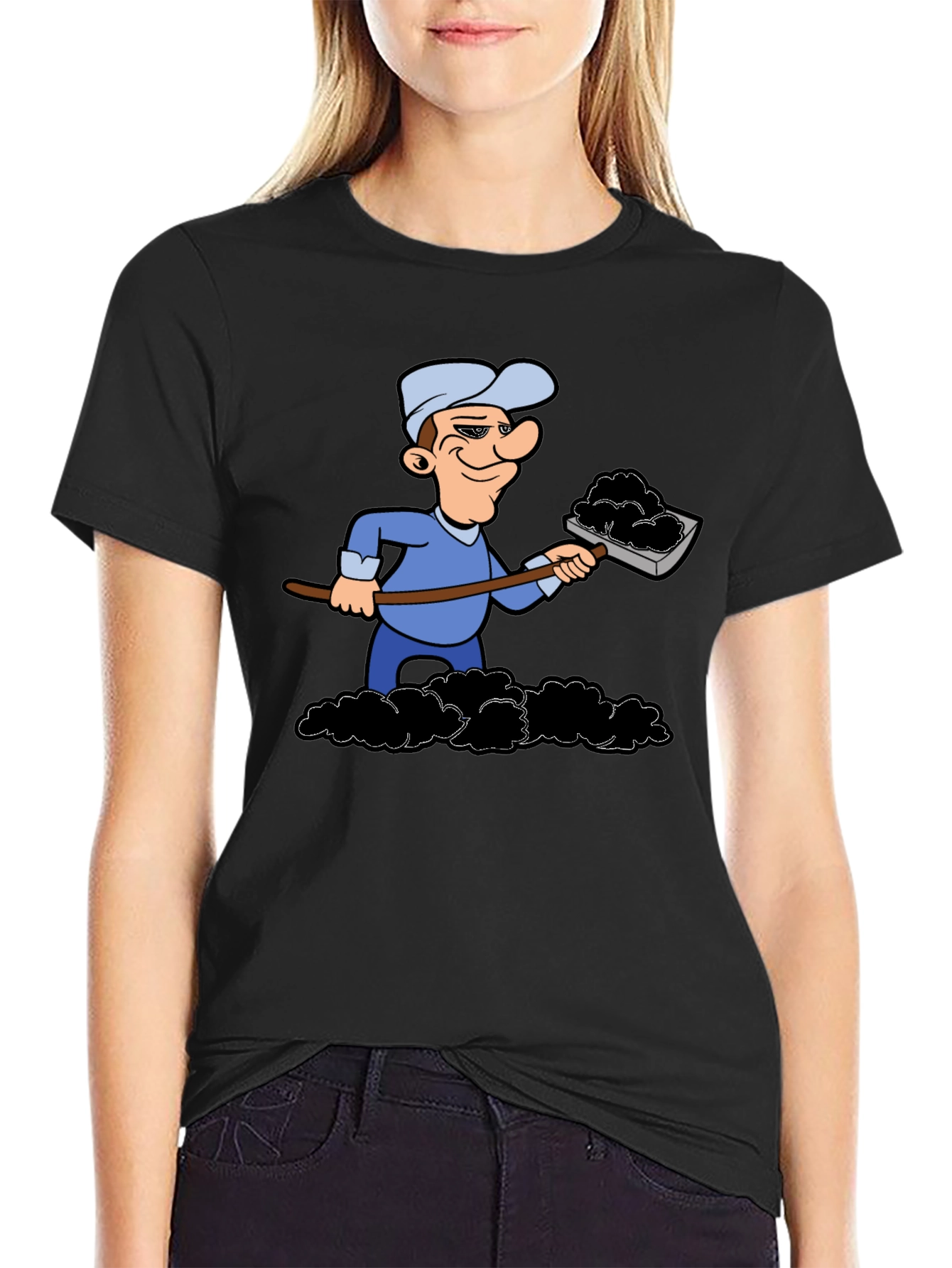 Black Coal Miner Graphic T-Shirt view 2