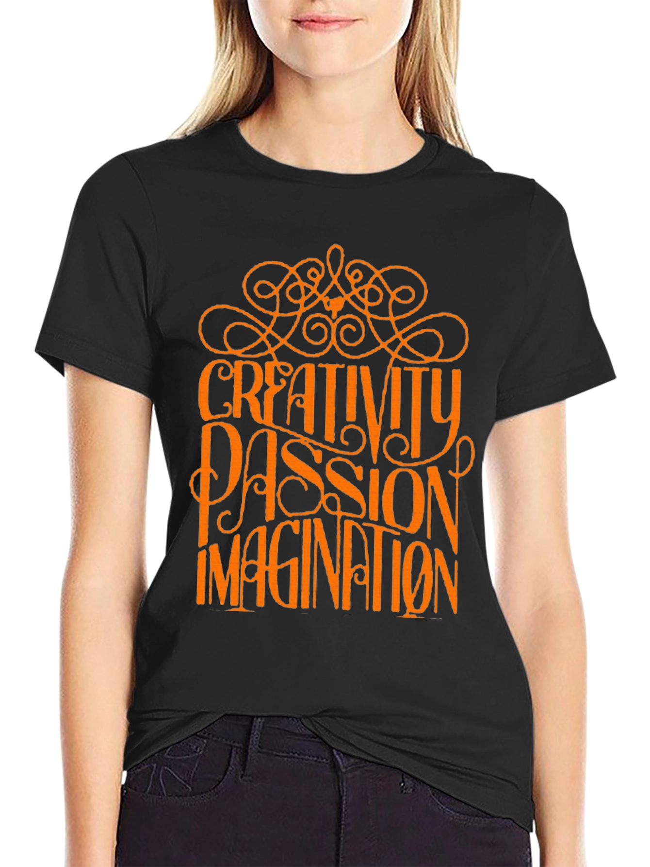 Black Creativity Passion Imagination Graphic Tee view 2
