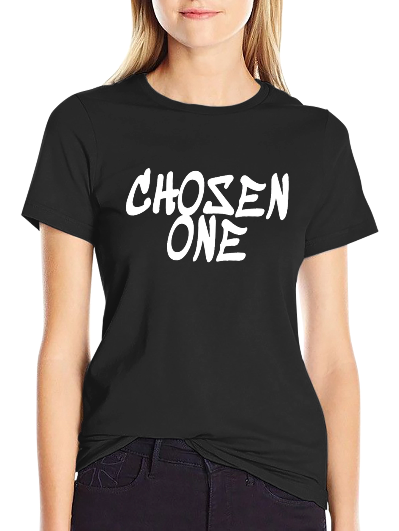 Black Chosen One Graphic T-Shirt - Stylish Black Tee view 2