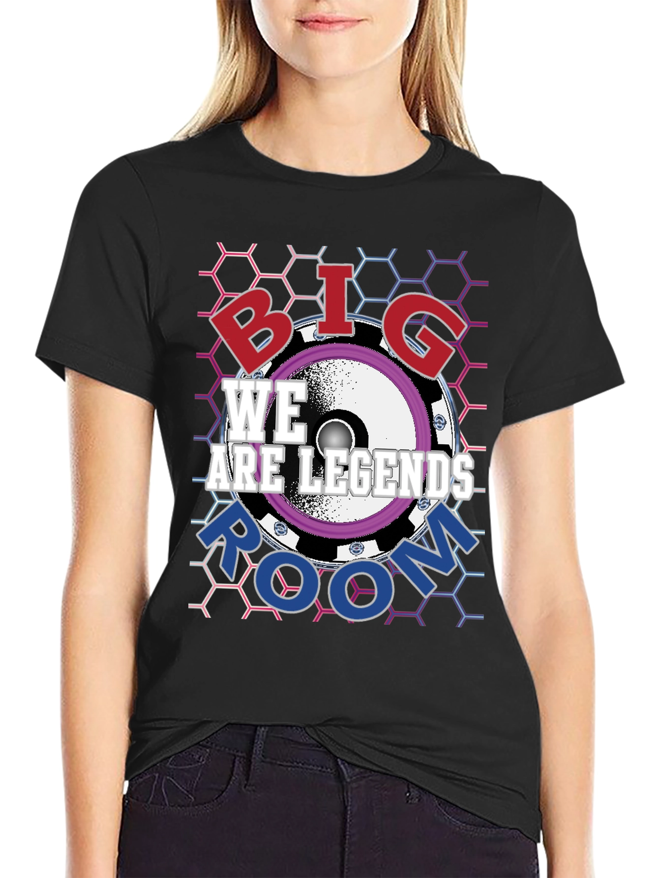 Black Big Room Music T-Shirt view 2