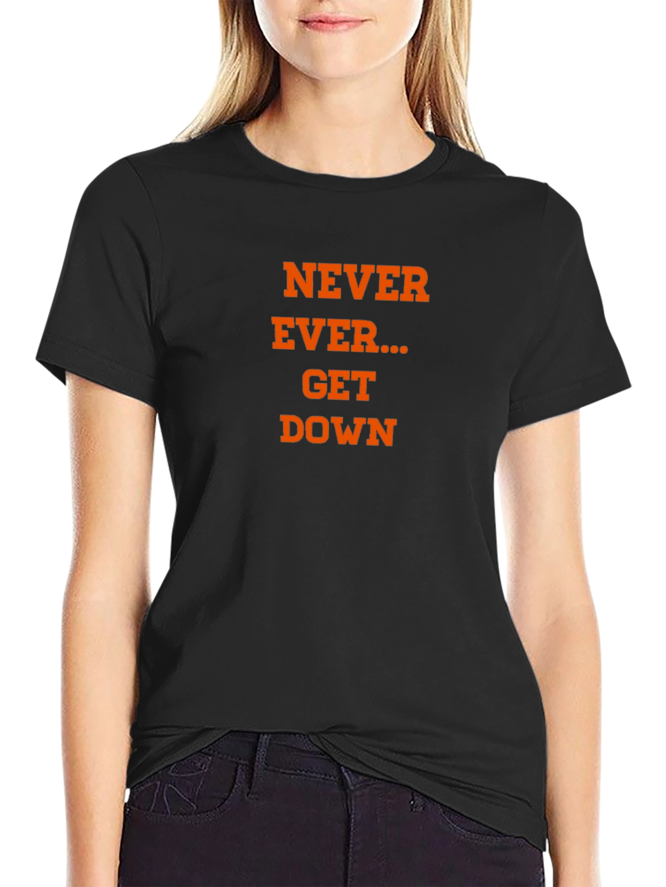 Black Never Ever Get Down Graphic Tee view 2