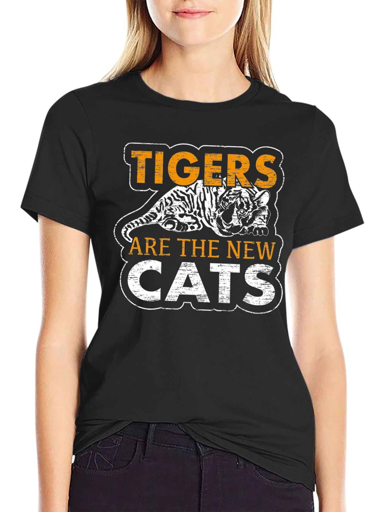 Black Tigers are the New Cats Graphic T-Shirt view 2