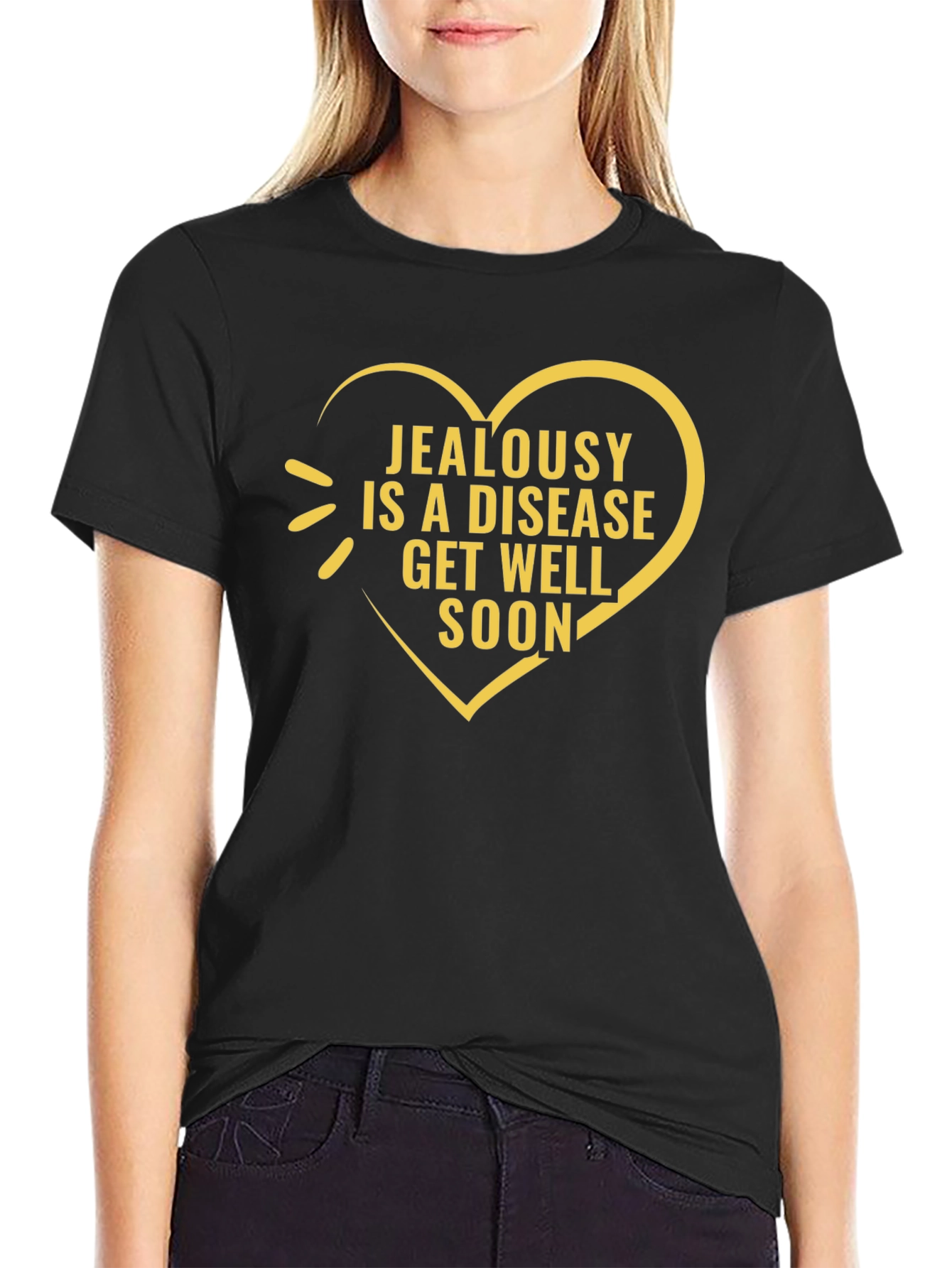 Jealousy Is a Disease Black Graphic T-Shirt - 2