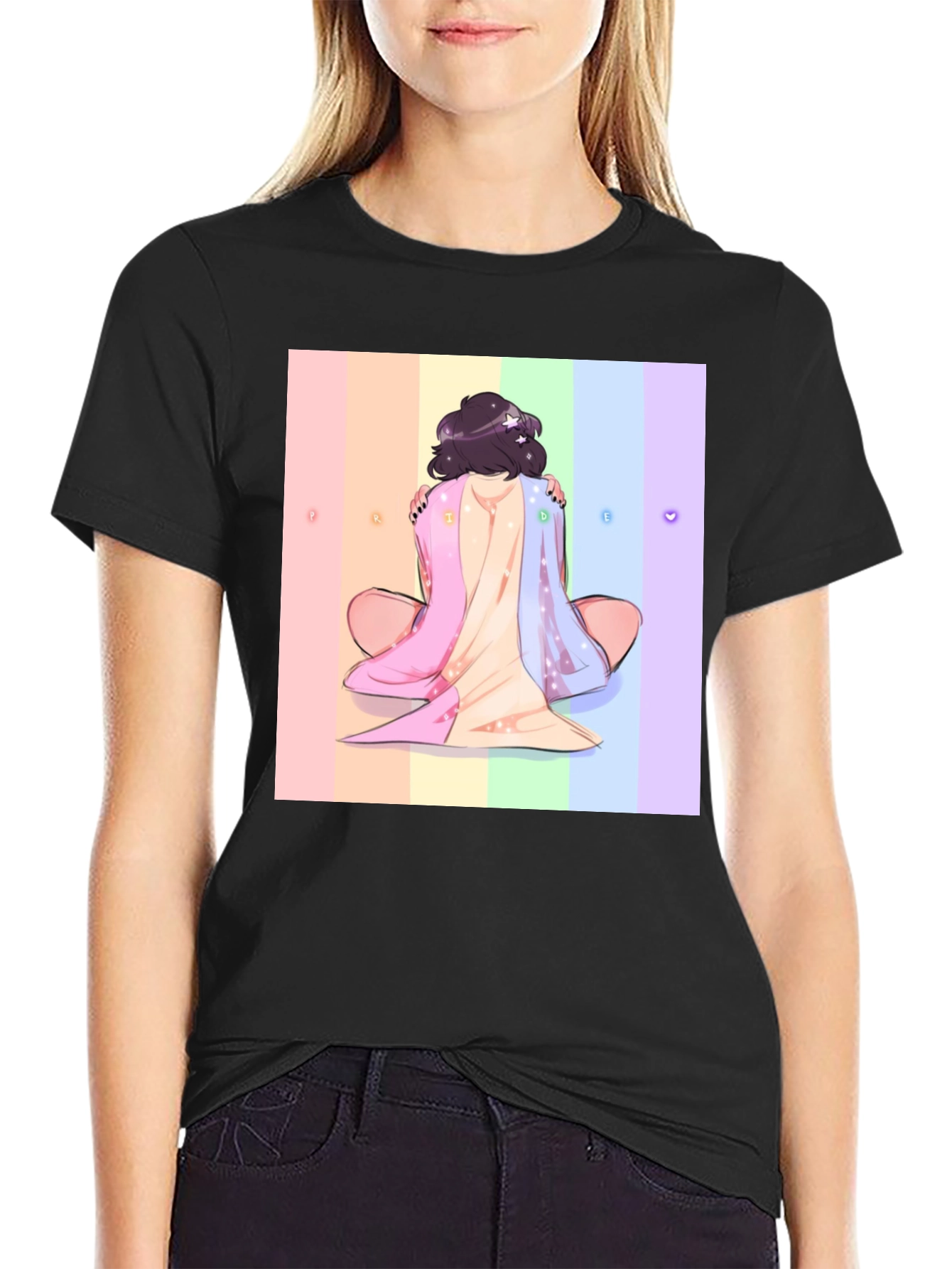 Black Rainbow Dream T-Shirt - Comfort & Style view 2