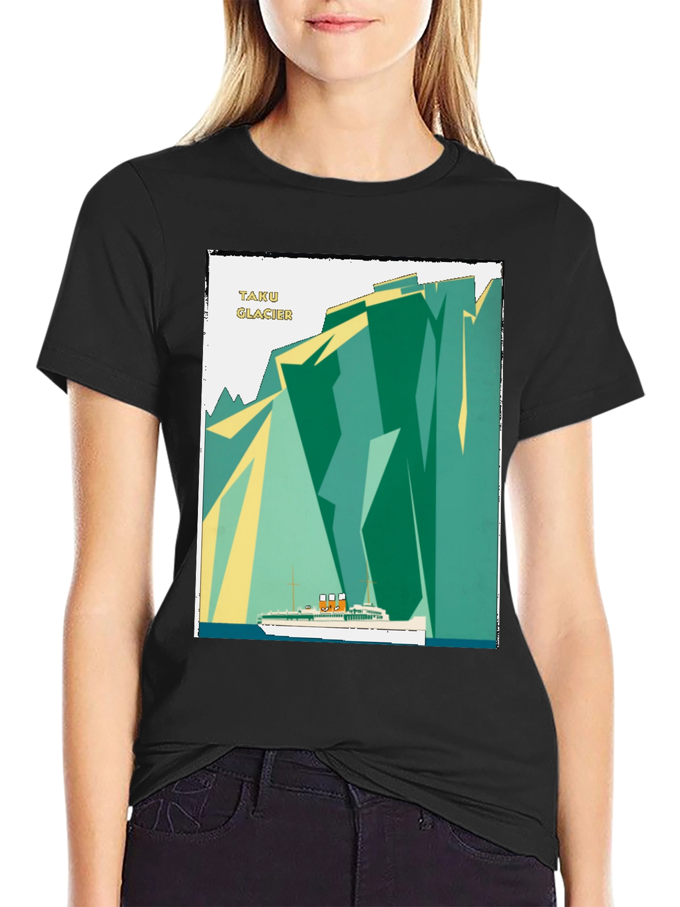 Black Taku Glacier Cruise Graphic Tee - Vintage Style view 2