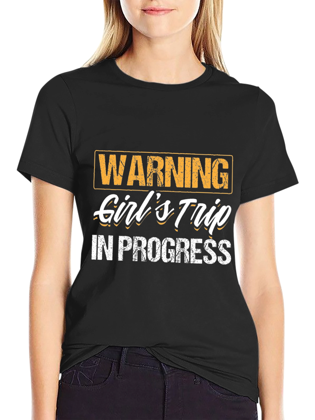 Black Girl's Trip in Progress T-Shirt - Funny Vacation Tee view 2