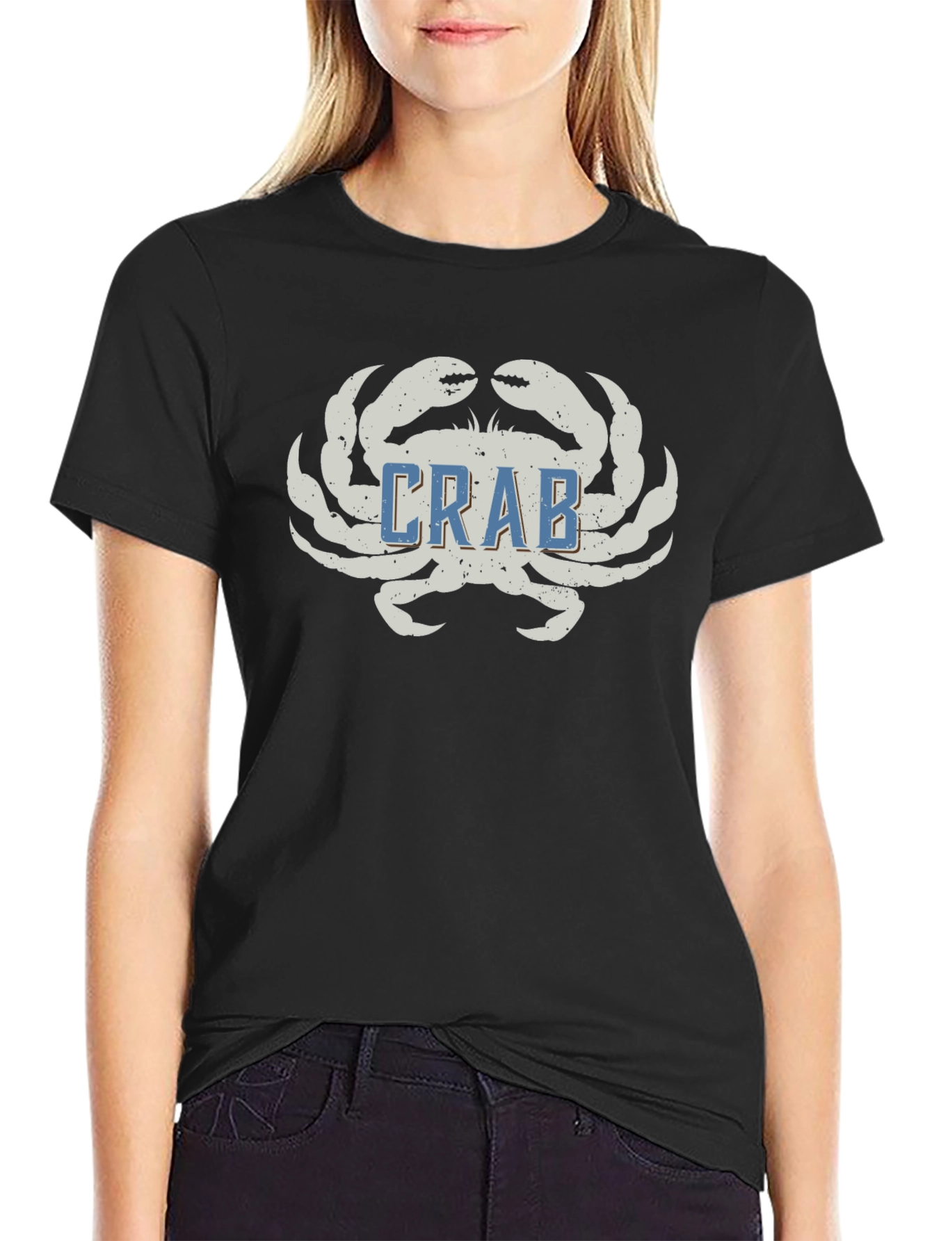 Black Crab Graphic T-Shirt - Coastal Style Tee view 2