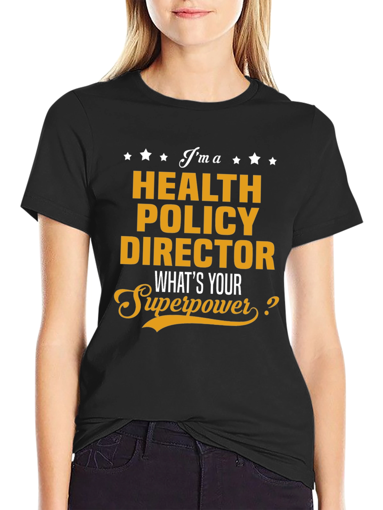 Black Health Policy Director Superpower T-Shirt view 2