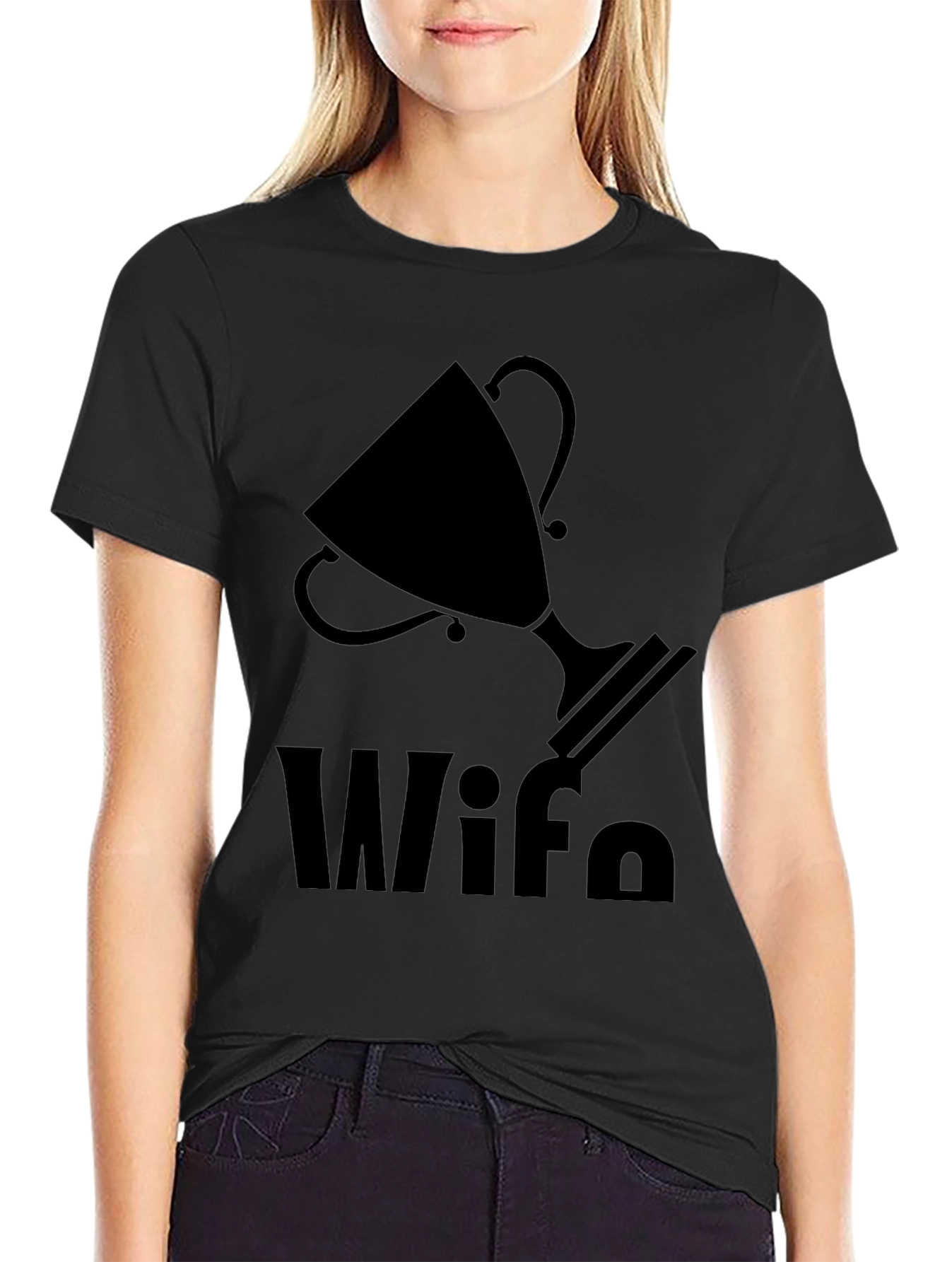 Black Wife Trophy Graphic T-Shirt view 2