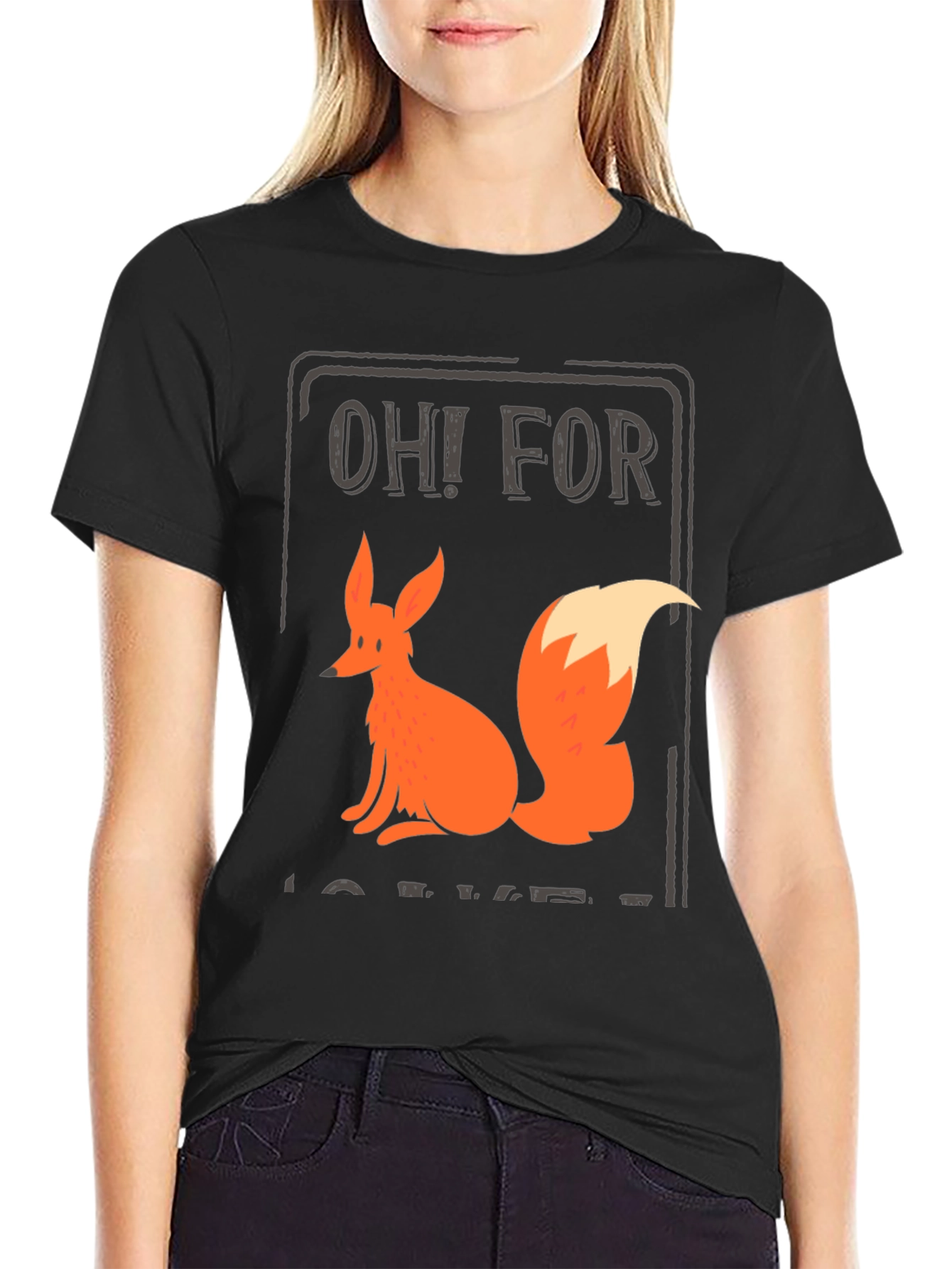 Black Oh! For Fox Sake Graphic Tee view 2