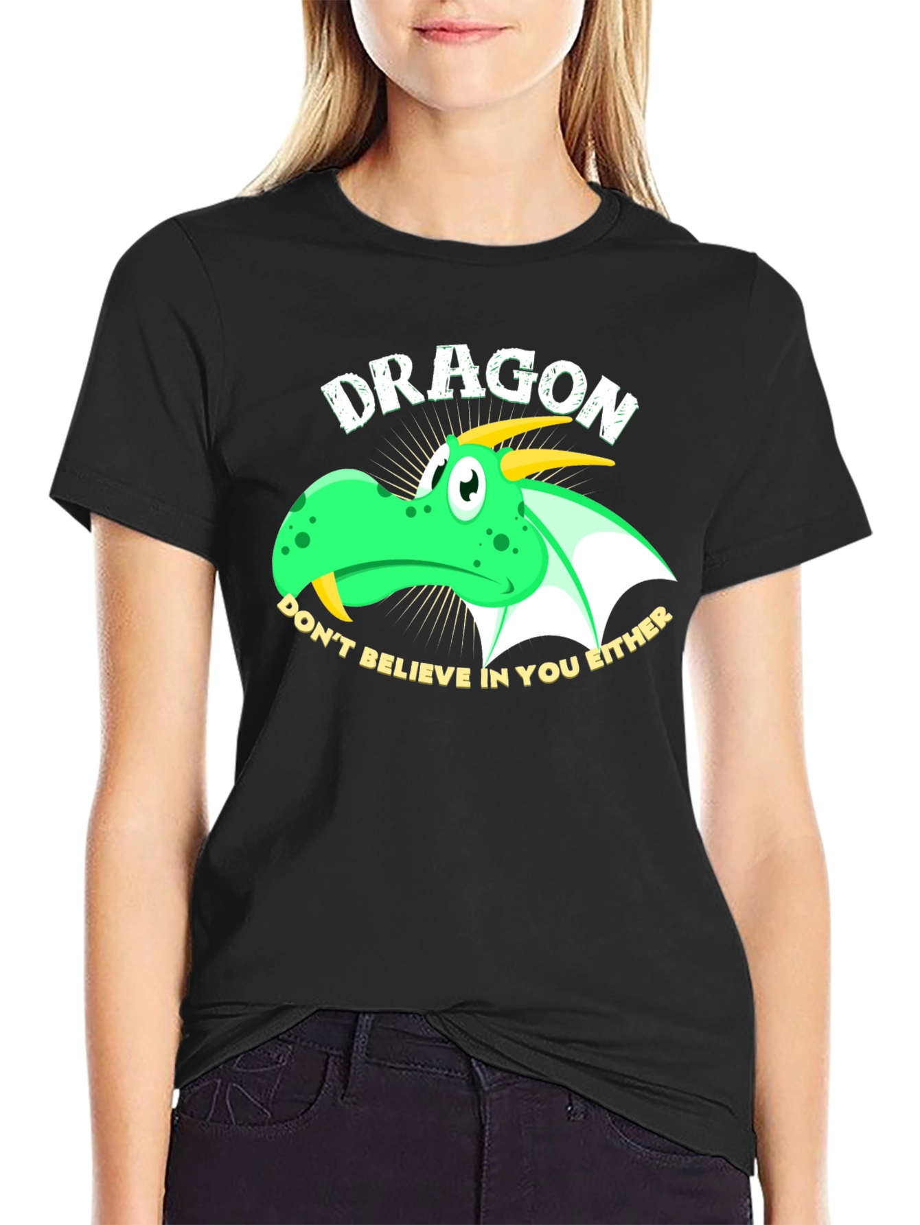 Black Dragon Don't Believe T-Shirt view 2
