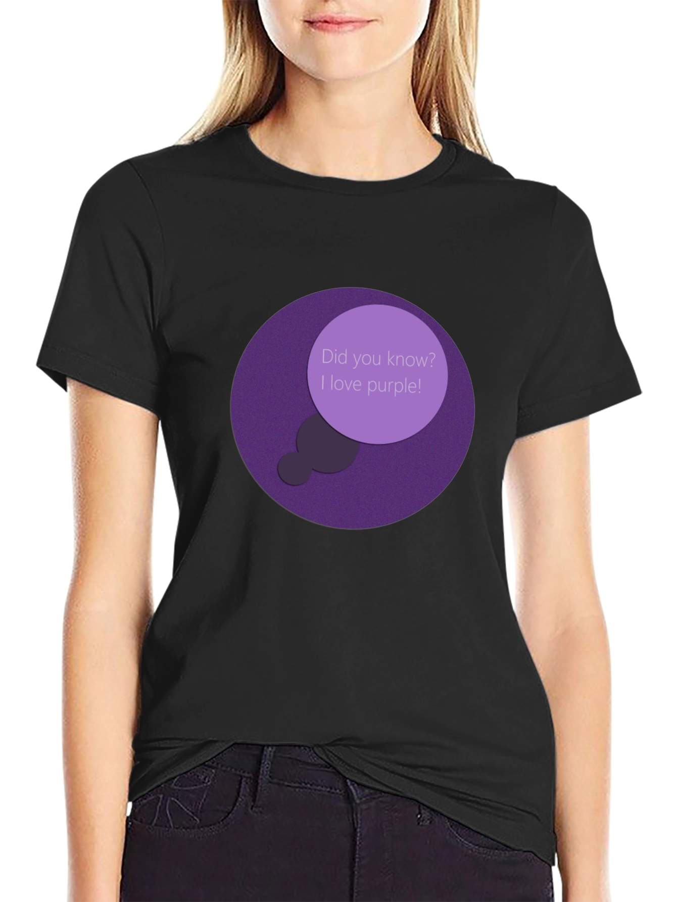 Black Purple Lover T-Shirt - Did You Know? view 2