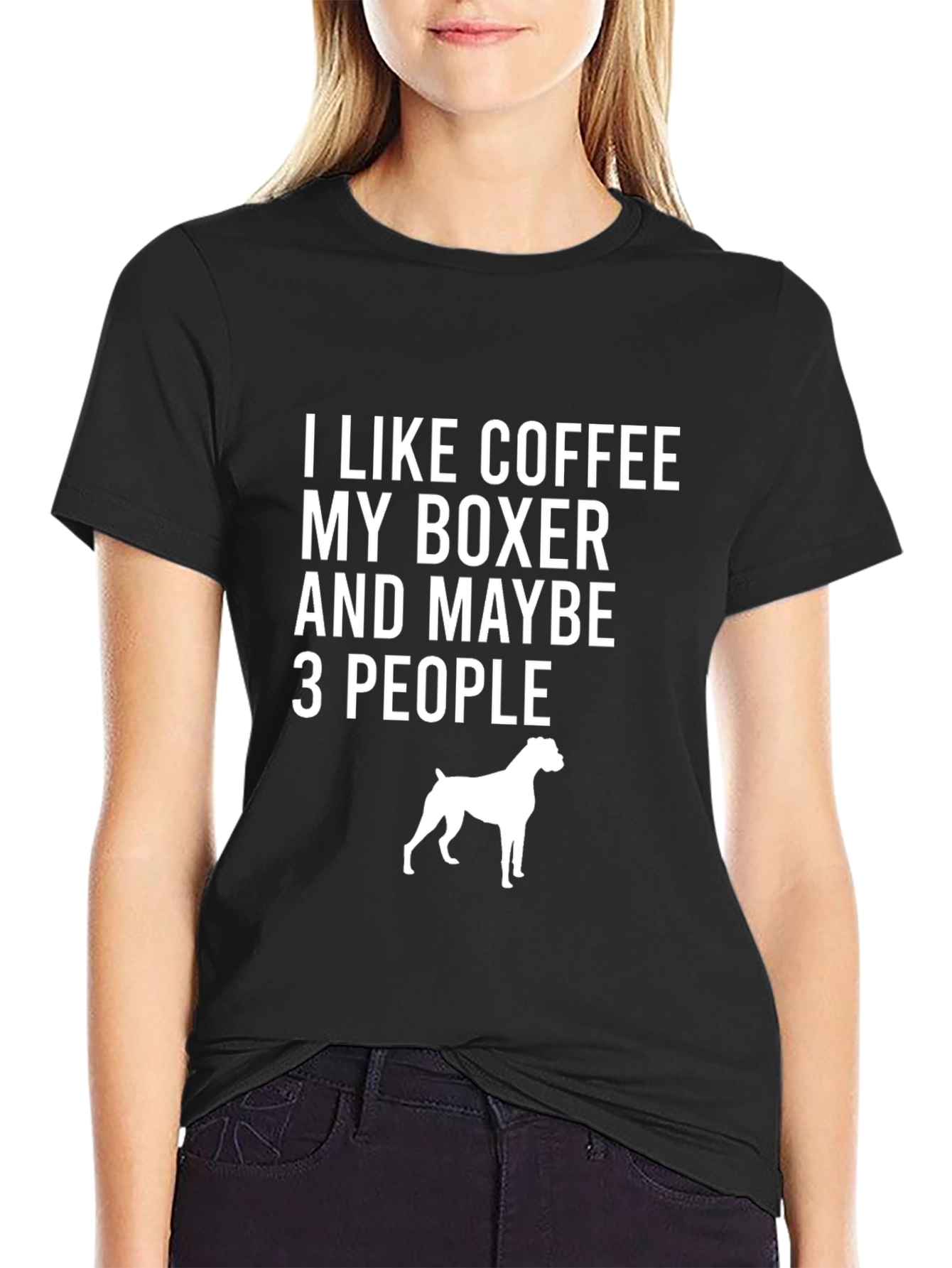 Black Coffee, Boxer, 3 People Black T-Shirt view 2